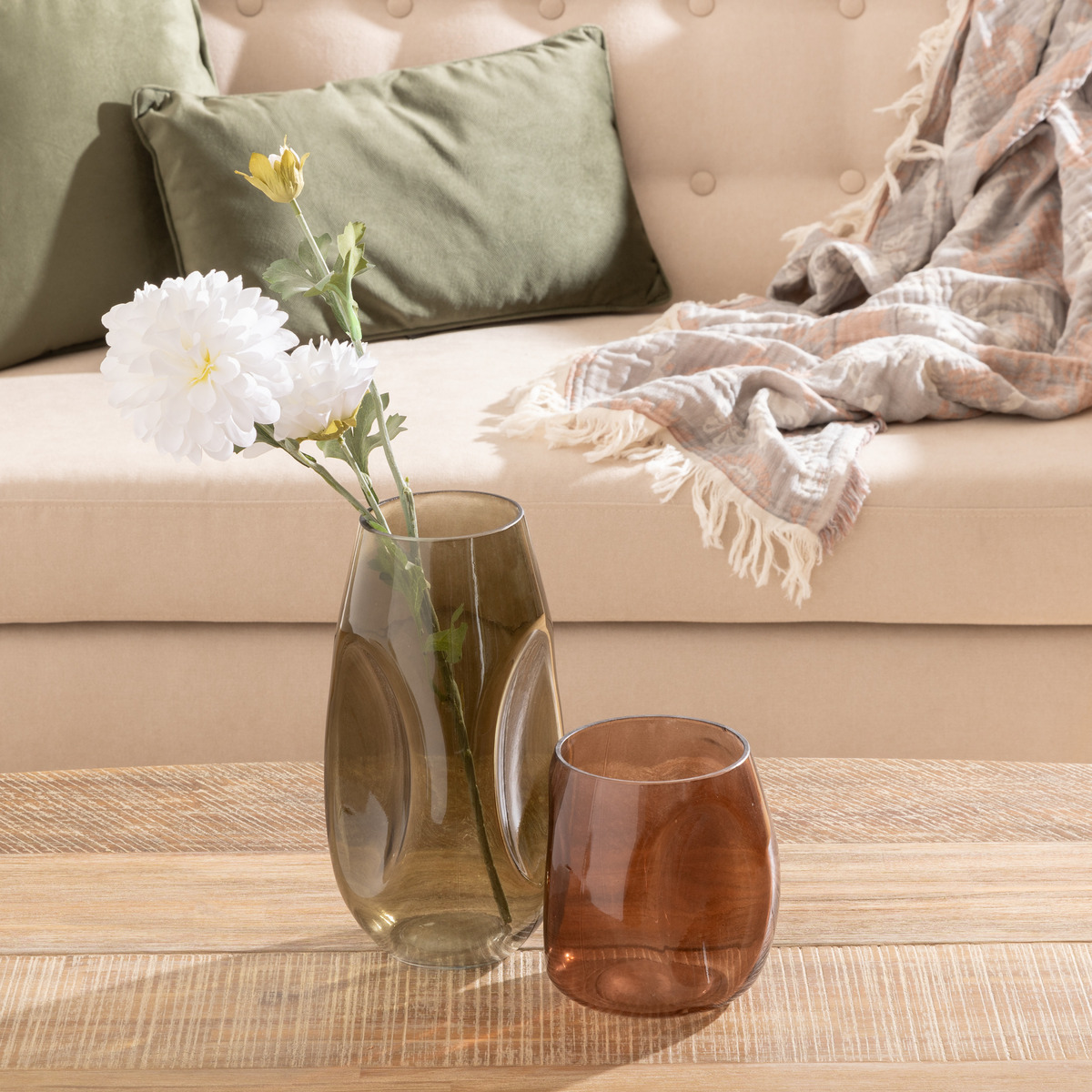 "Snowball" artificial stem White, H.87 cm