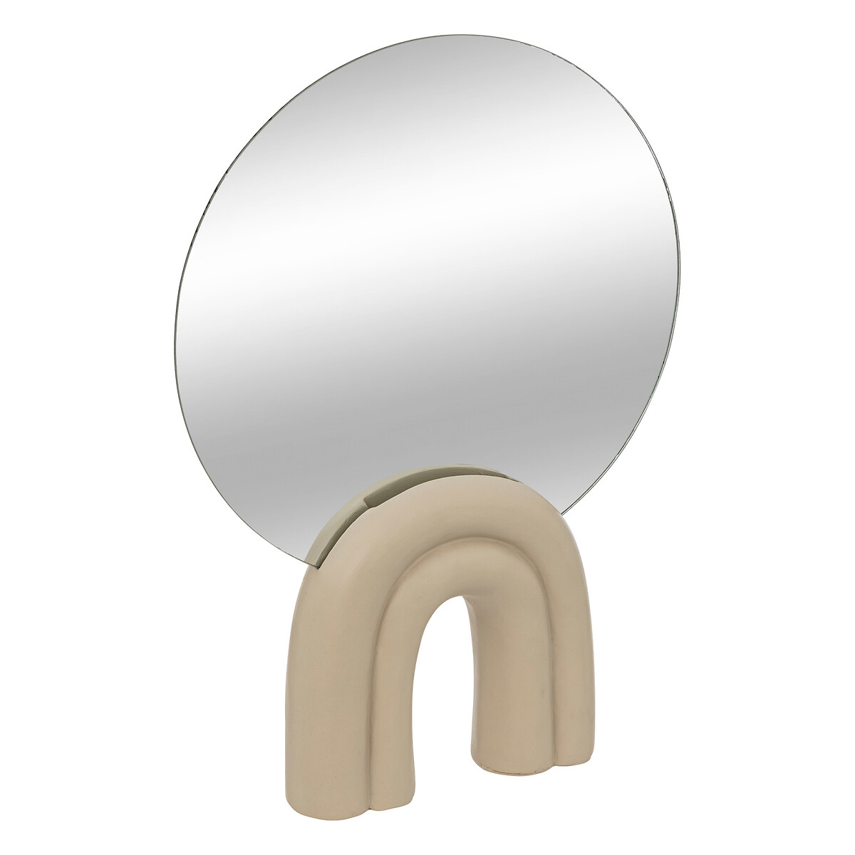 Table mirror "Wavy bliss" White, H.36 cm