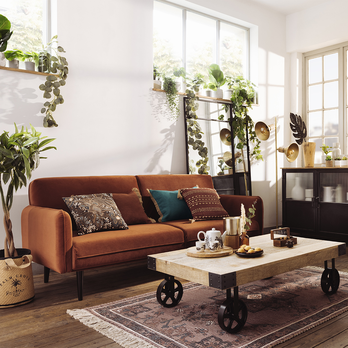 Coffee table "Silas" Mango wood, 117x71 cm