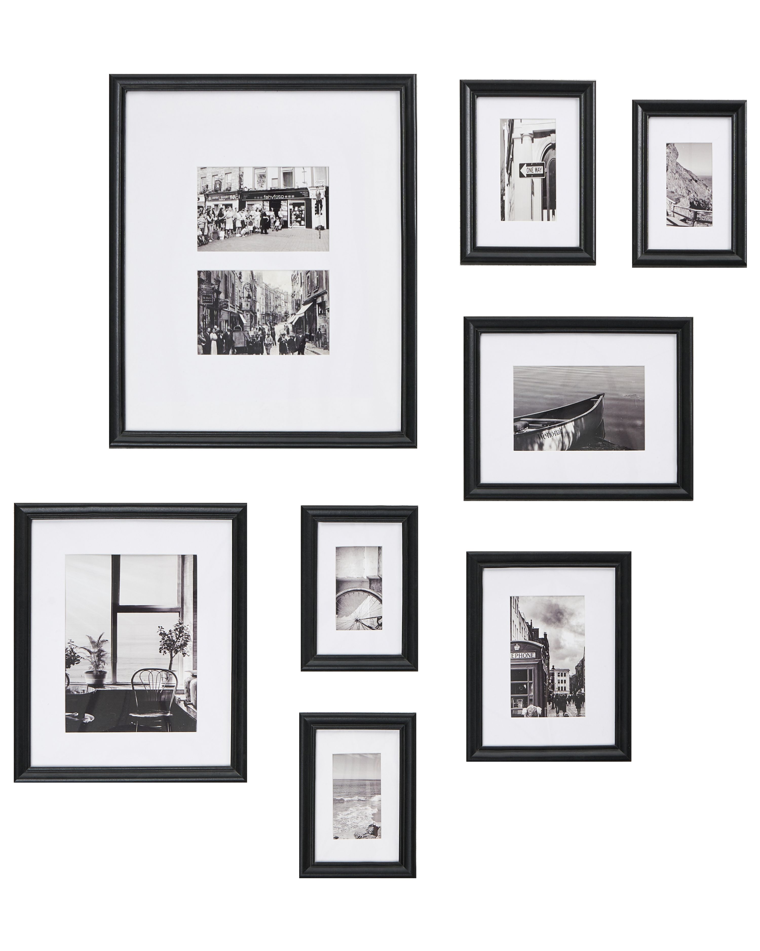 Photo Frame GARANGO Urban Motif Nautical Motif Black