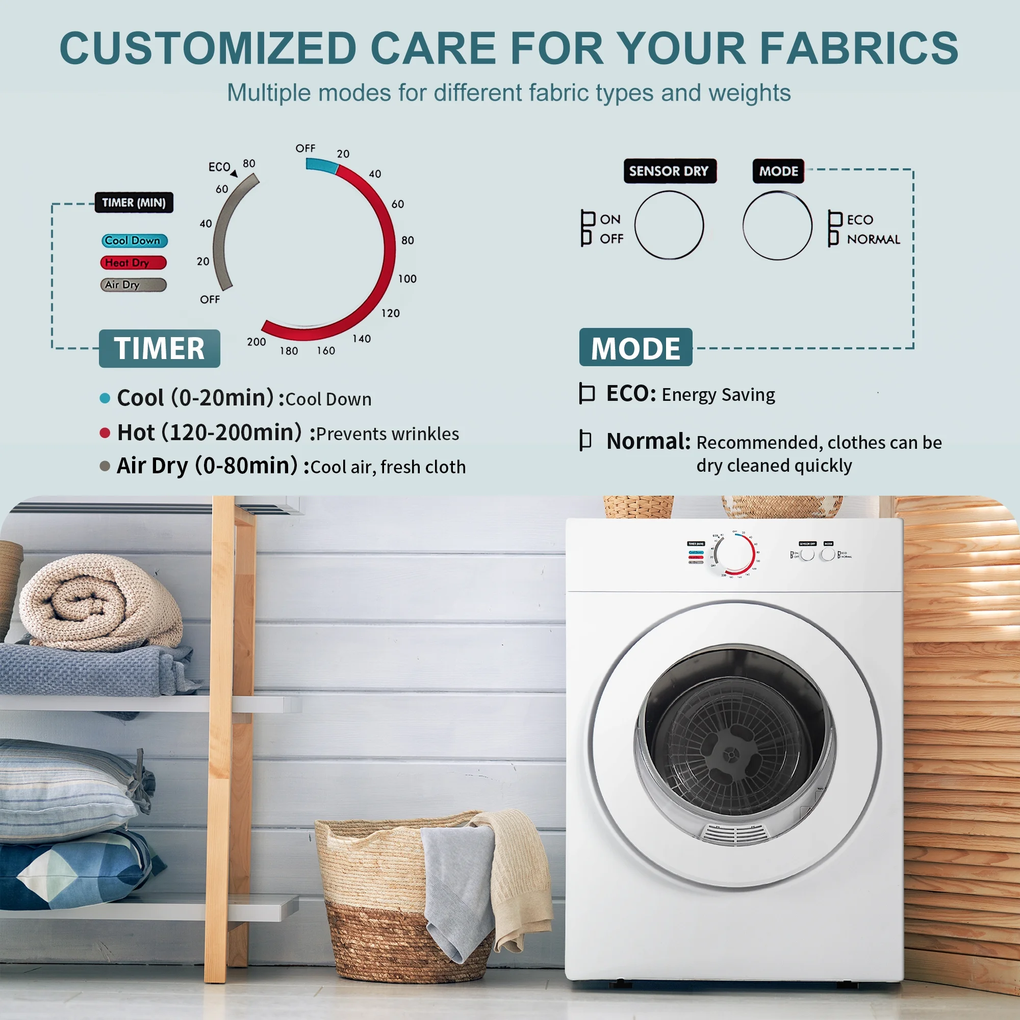 Simzlife 1.6 Cu. ft. Portable Clothes Dryer, Electric Compact Dryer Machine, 19.5 in W, 23.6 in H - Image 22