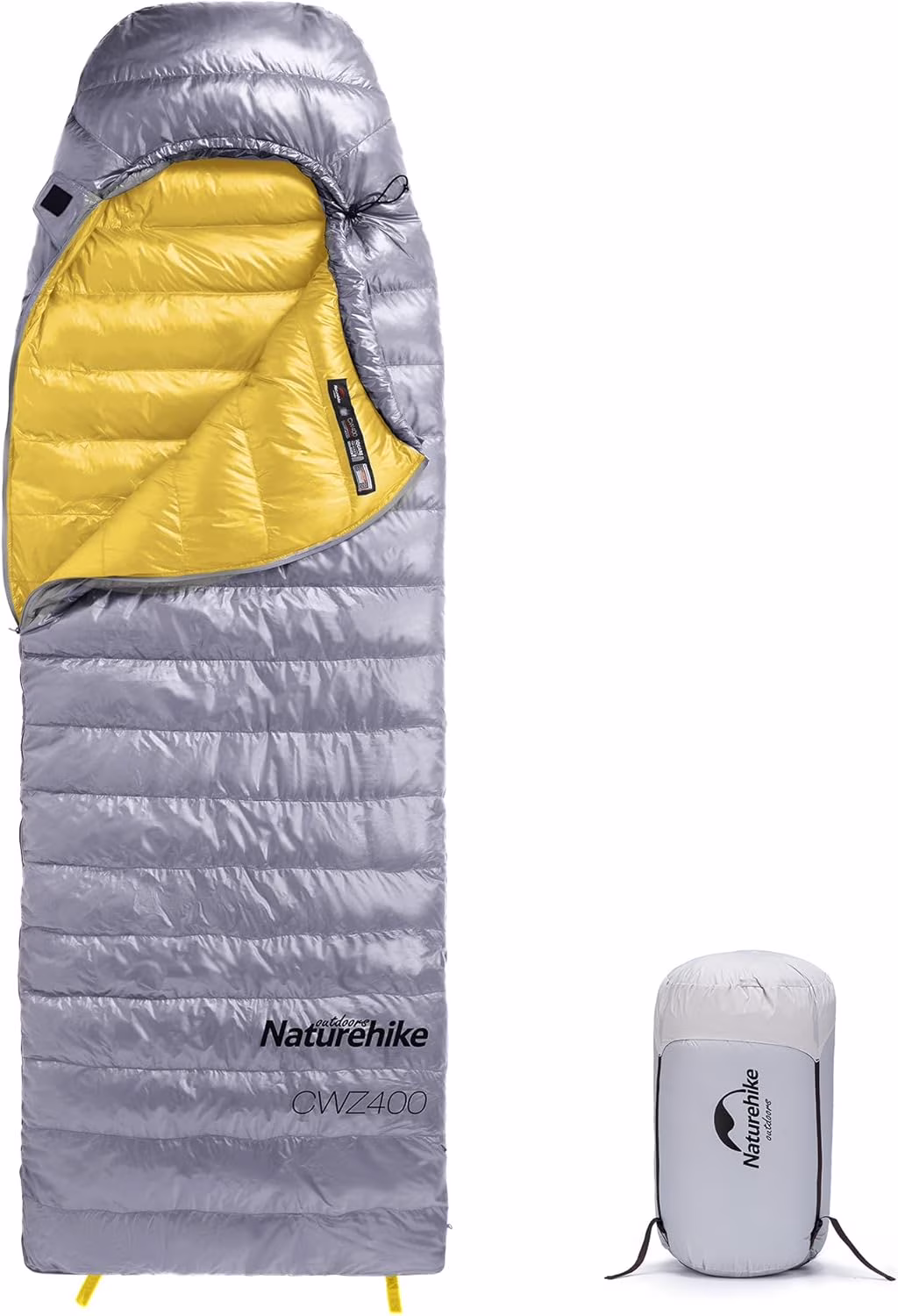 Naturehike Ultralight White Goose Down Sleeping Bag 750/550 Fill Power with Compression Sack - Image 4