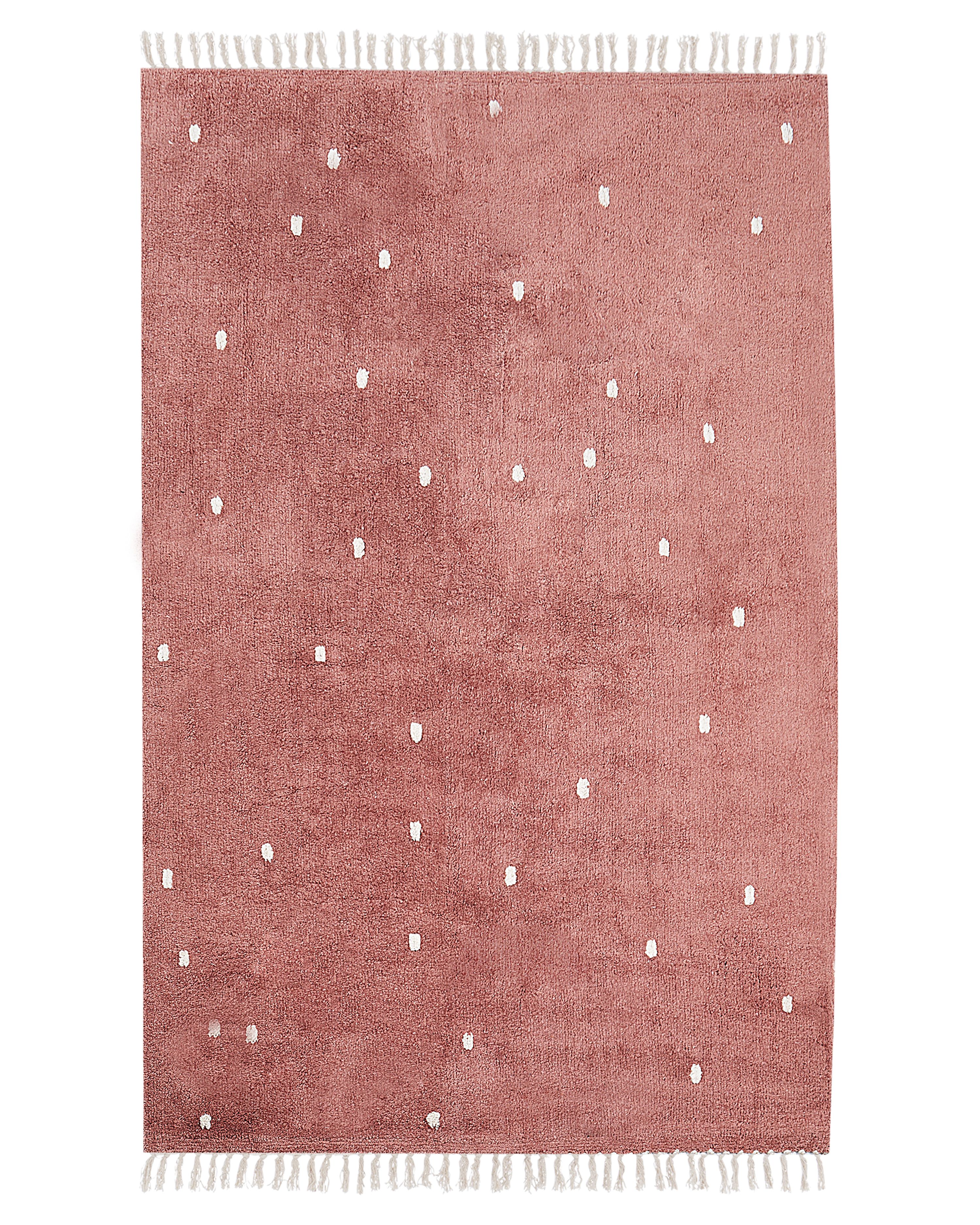 Rug ASTAF Light Red 140 x 200 cm Cotton