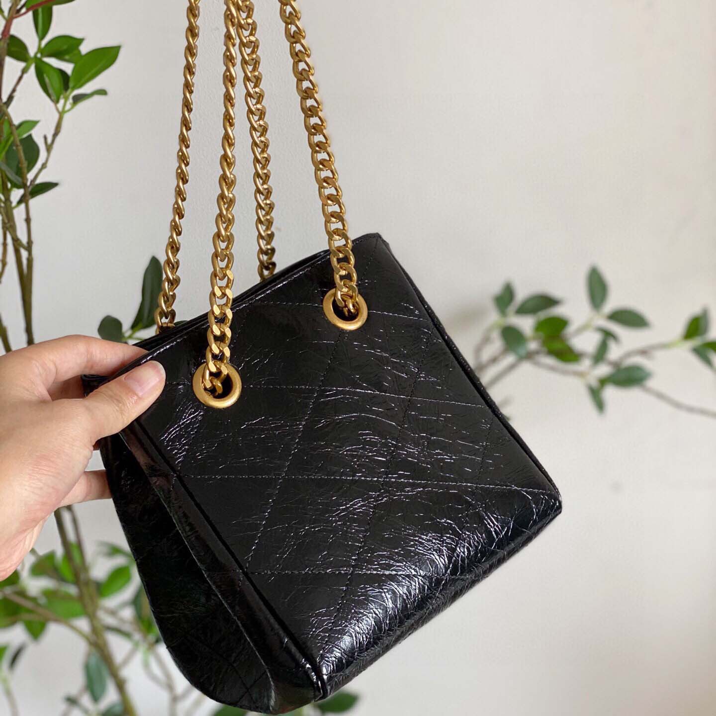 Replica Ysl Black Chain Crossbody Shoulder Bucket Bag1:1High-quality replica