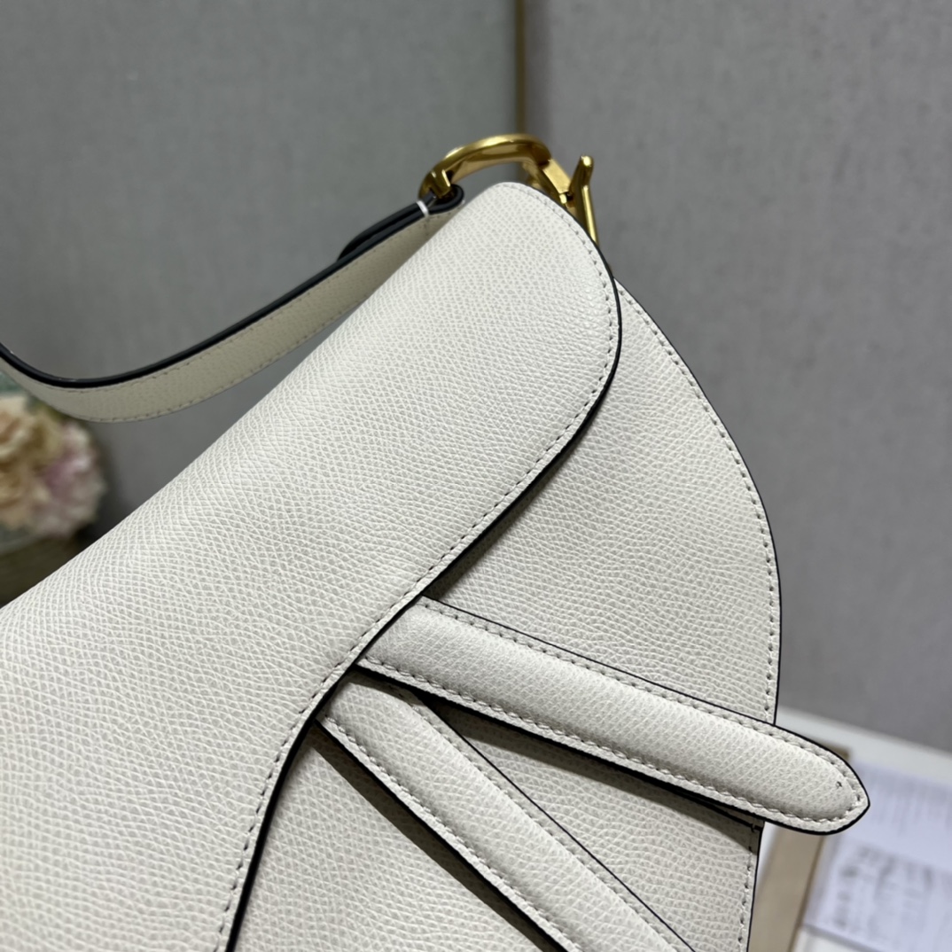 Dior Christian Saddle Bag With Strap White For Women 10in/25.5cm1:1High-quality replica