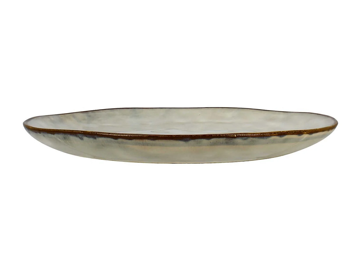 Ogo Living - Lot 6 Assiettes Desserts Boral 20.5cm En Grès Beige Clair