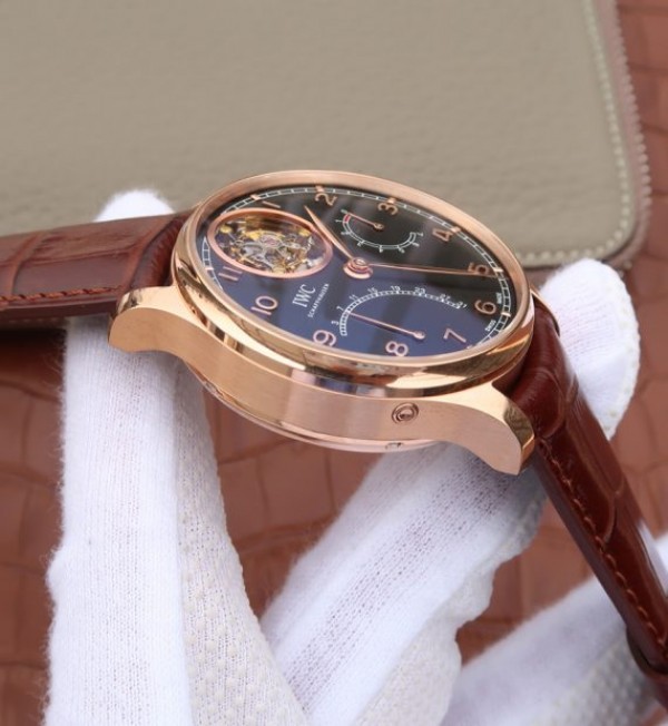 Replica IWC AZ Portuguese Tourbillon IW5046 RG Black Dial - Top club
