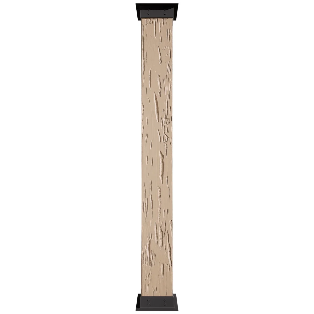 Ekena Millwork 6"W x 5'H Sand Blasted Endurathane Faux Wood Non-Tapered Square Column Wrap with Faux Iron Capital & Base - Image 42