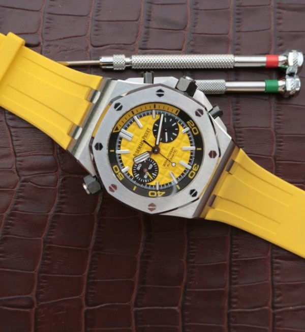 Replica Audemars Piguet JF Royal Oak Offshore Diver Chronograph Yellow A3126 - Top club