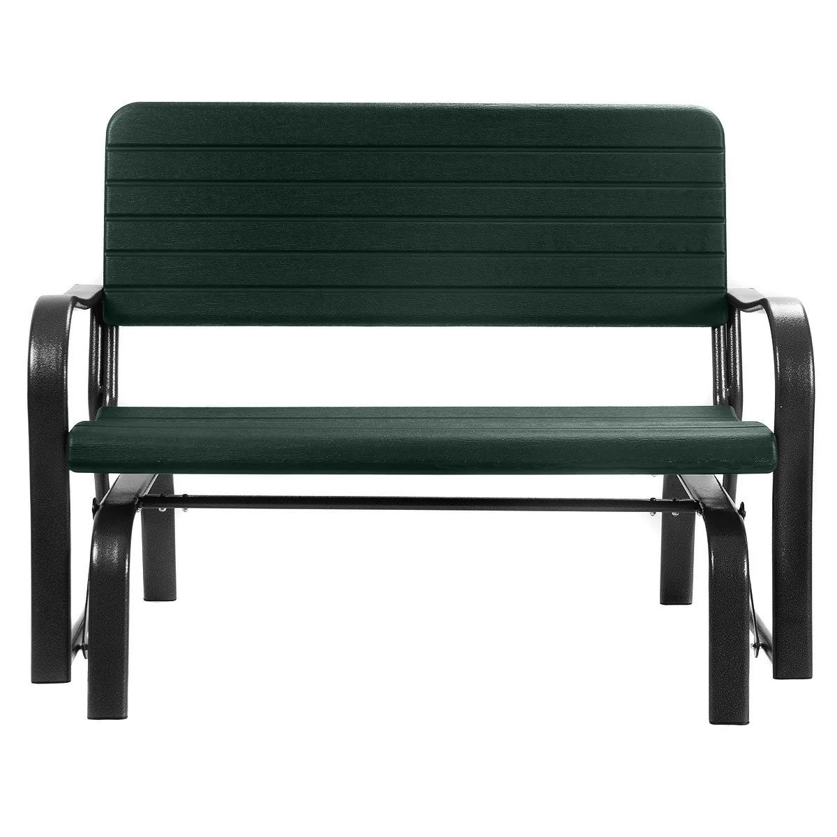 Costway Outdoor Patio Swing Porch Rocker Glider Bench Loveseat Garden Seat Steel - Image 7