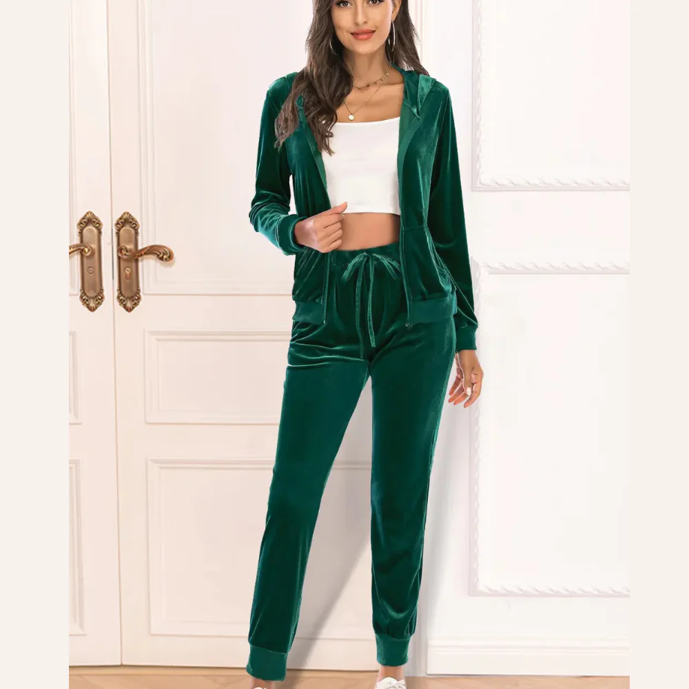 Zip-Up Hooded Jacket and Pants Set - ZKZOOK