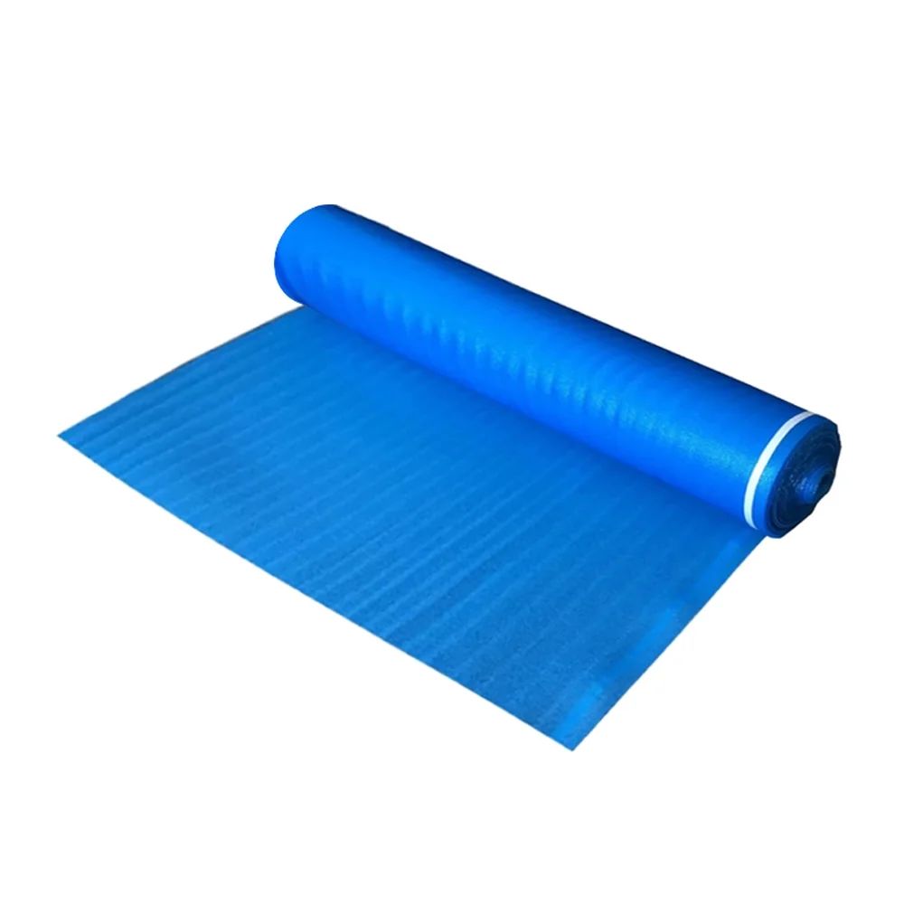 Dekorman Flooring Underlayment 2-in-1 Premium Cushioning & Sound Reduction Blue Foam with DIY Overlapping Lip, Tape and Vapor Barrier for Enhanced Moisture Protection 2 mm T (100 Sq.ft/Roll, 5 Rolls)