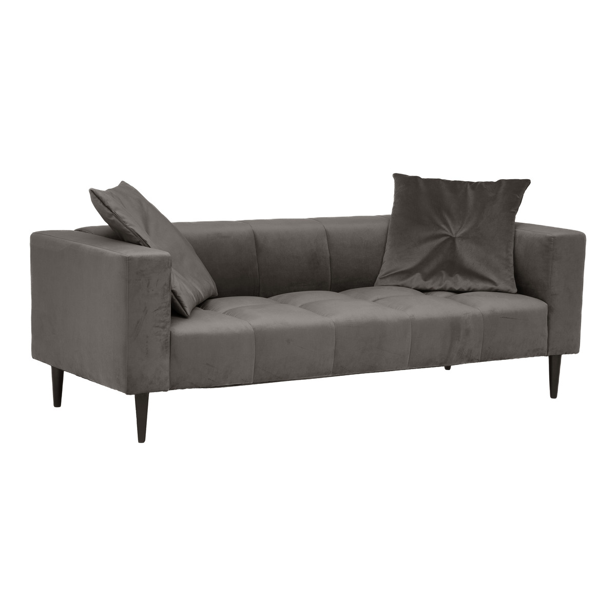 Sofa "Indra" 3-seater, grey velvet