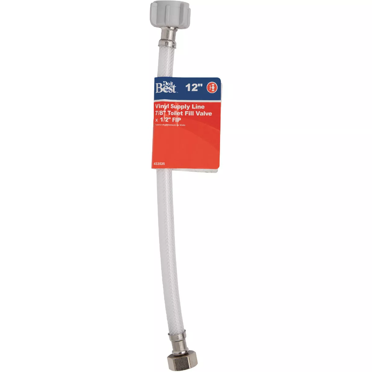 Do it Best 1/2 In. FIP x 7/8 In. BC Nut x 12 In. L Slip-Joint x Ballcock Toilet Connector
