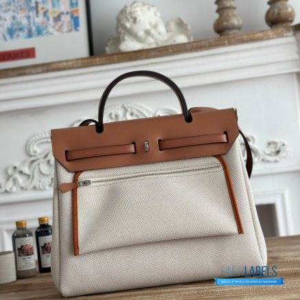 Hermès Herbag Zip 31 Bag | 31x25x10 cm | Luxury Canvas & Leather Shoulder Bag for Women | Spacious Everyday Hermès Tote1:1High-quality replica