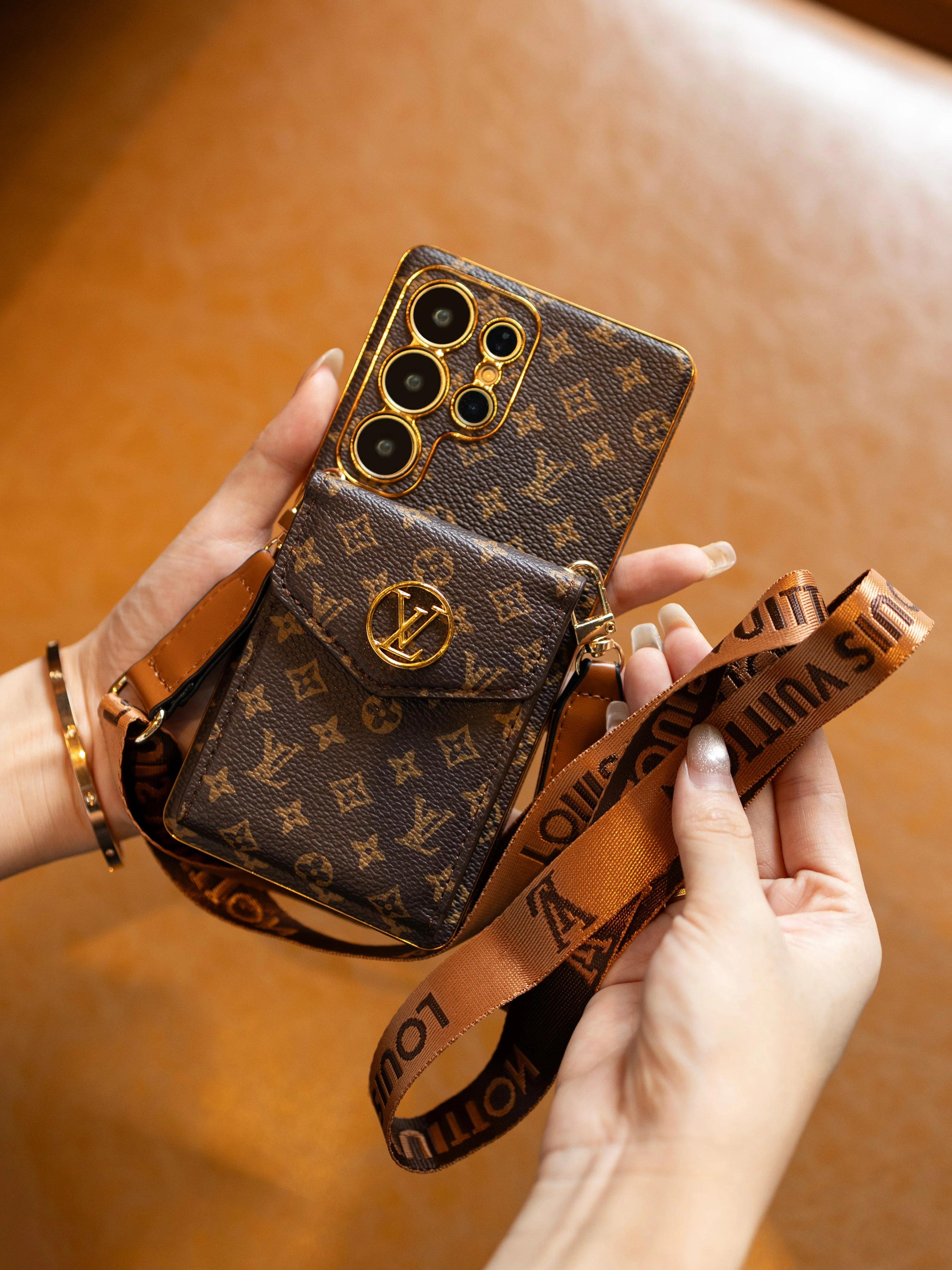 Advanced Leather Samsung Phone Case with Wallet and Strap.02 - Wholesale & Influencer