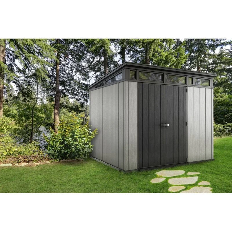 Artisan Plastic Storage Shed 9 ft W x 7.5 ft D Grey & Black - Artisan 97 - Image 14 Artisan Plastic Storage Shed 9 ft W x 7.5 ft D Grey & Black - Artisan 97 - Image 14