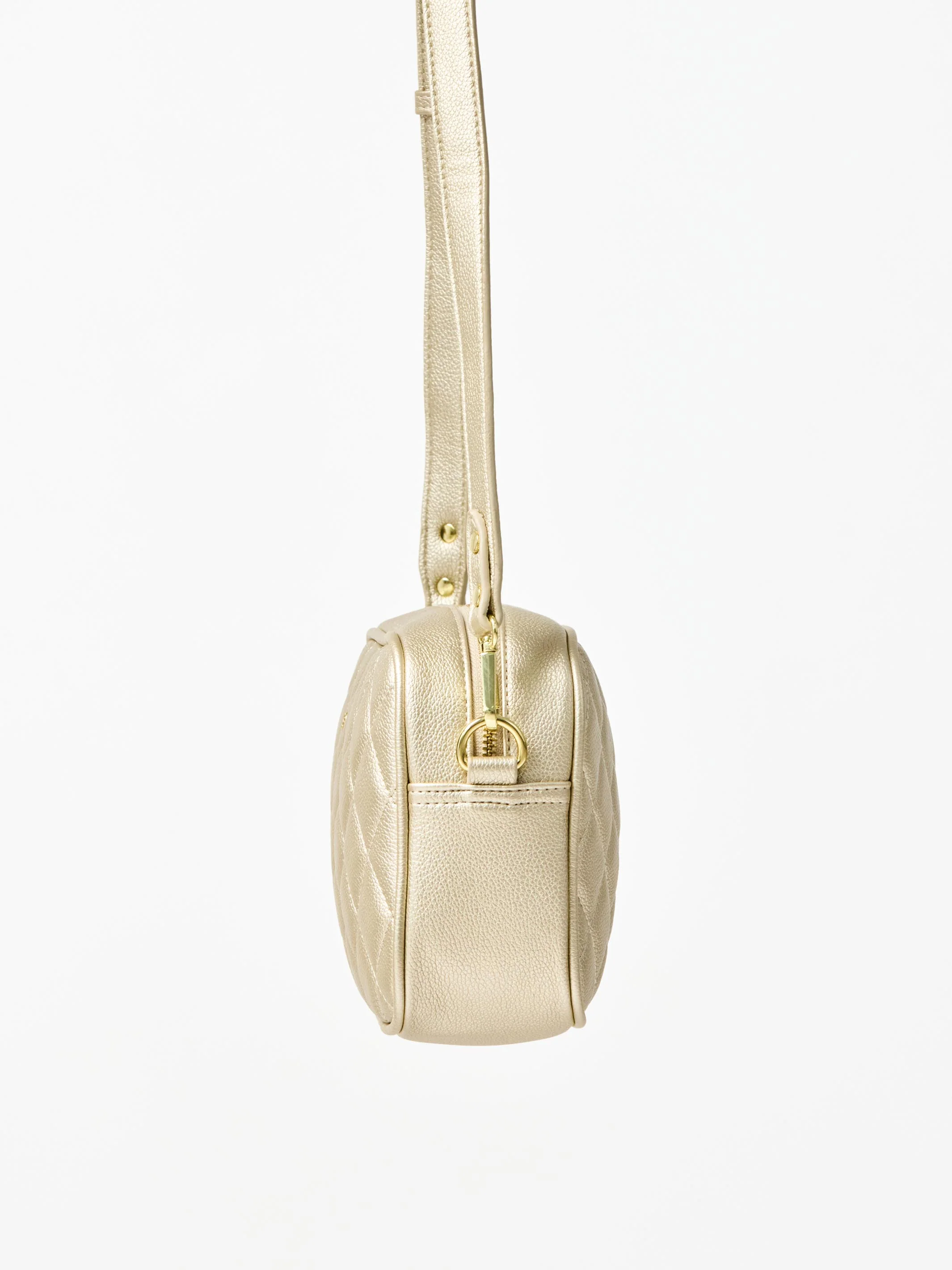 Essential Quilted Crossbody Bag | Champagne