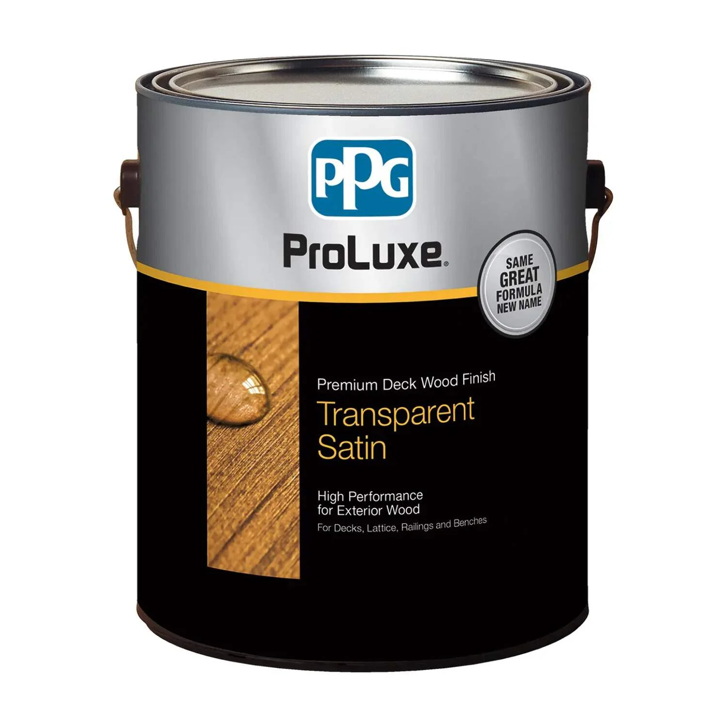 1 gal ProLuxe SIK44045 Mahogany Premium Deck Exterior High Performance Wood Finish, Transparent Satin