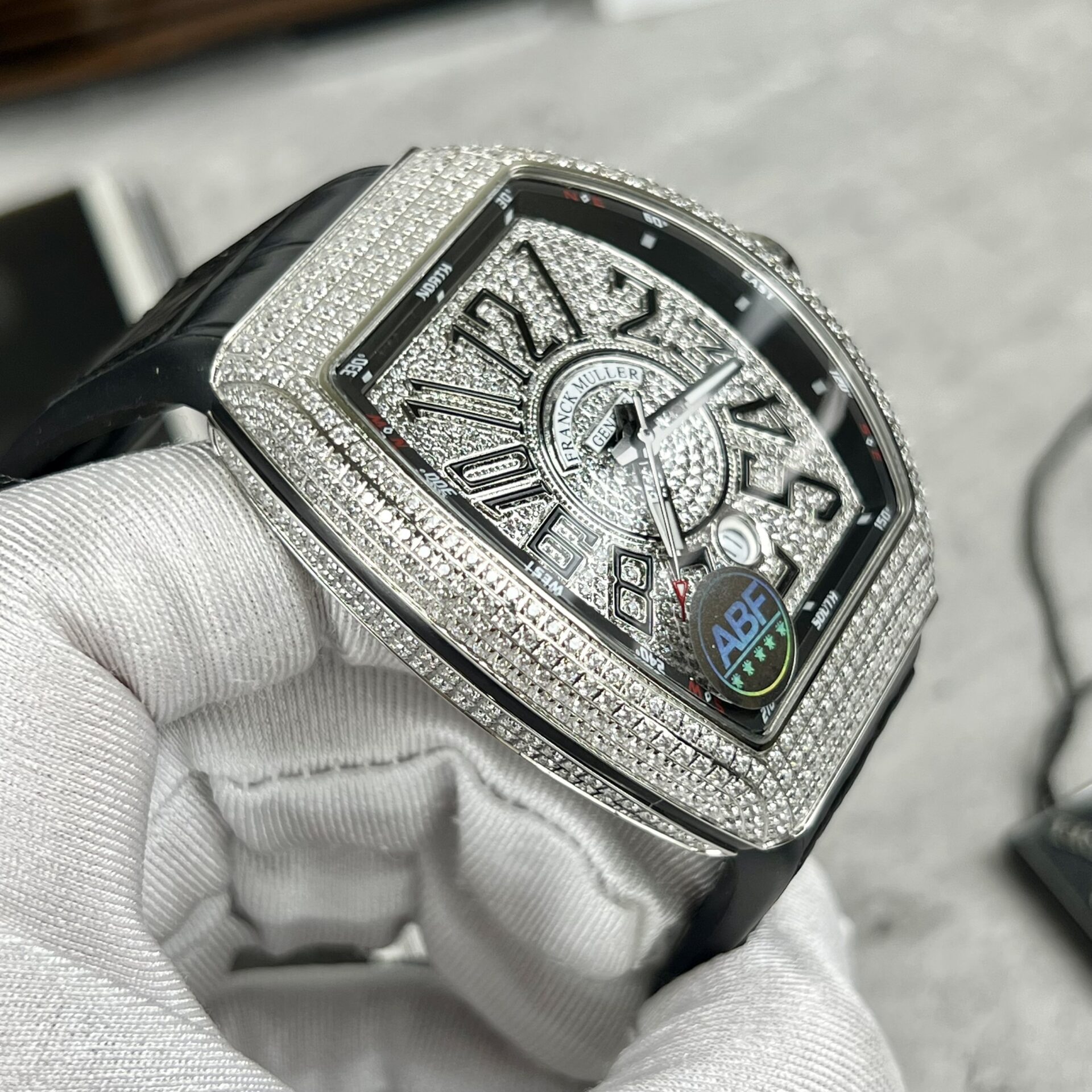Franck Muller V45 Replica 1:1 Watch Full Diamond  ABF Factory 45mm - Top club