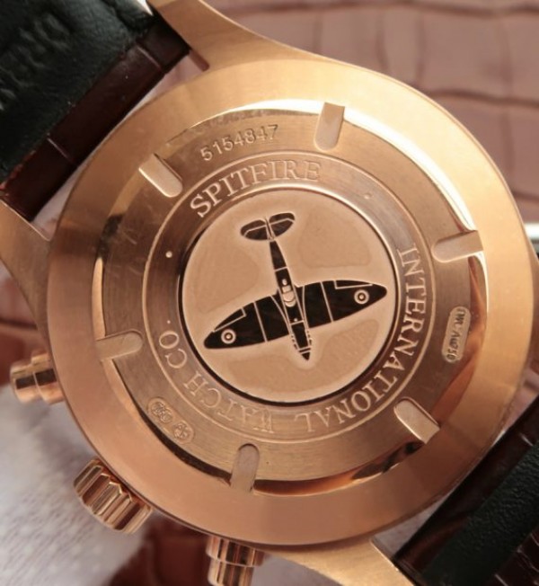Replica IWC ZF Pilot Chrono RG IW387803 Leather Strap A7750 - Top club