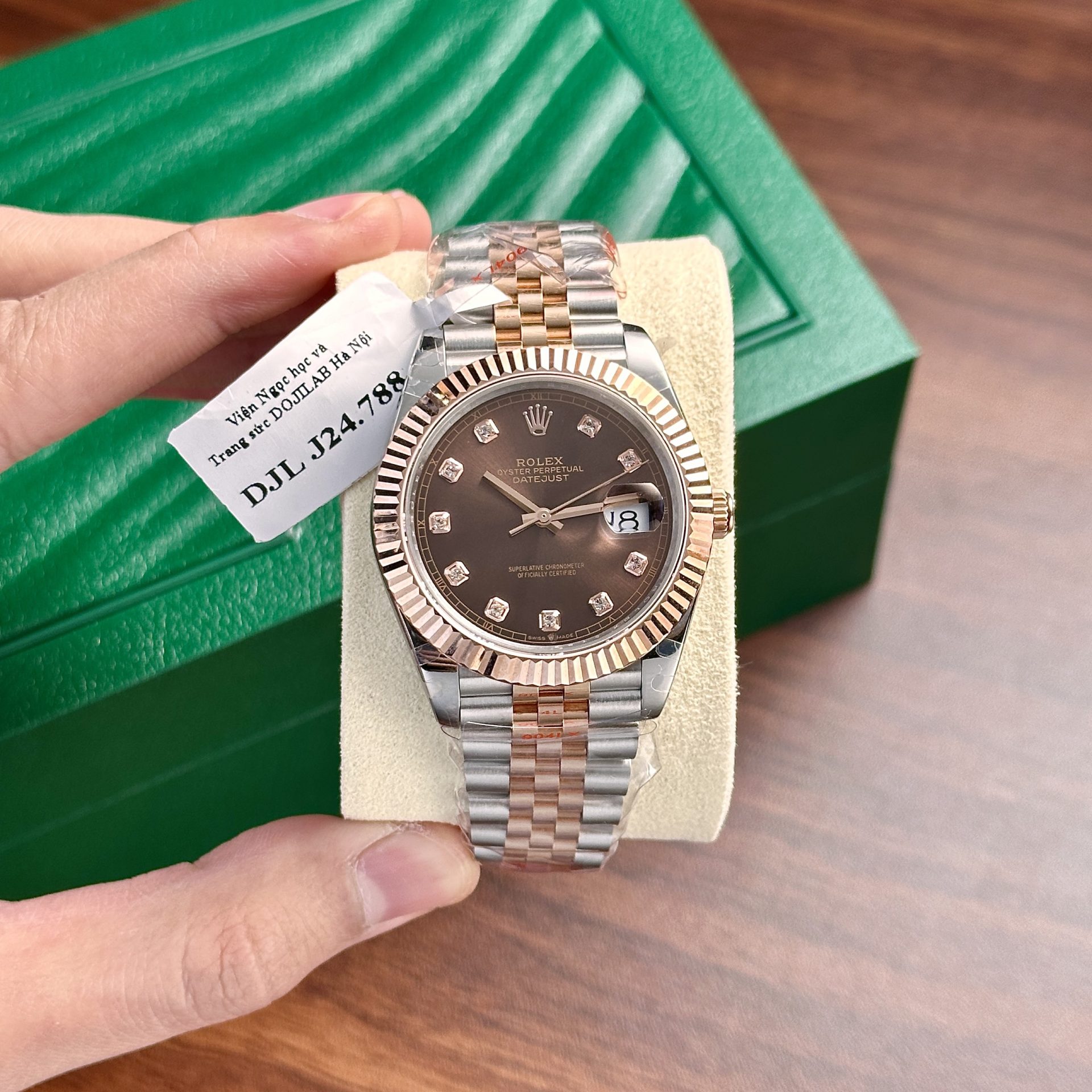 Rolex Replica 11 Watch DateJust Men s Gold Wrapped Chocolate Dial GM V5 Factory 41mm - Elite Watch Atelier