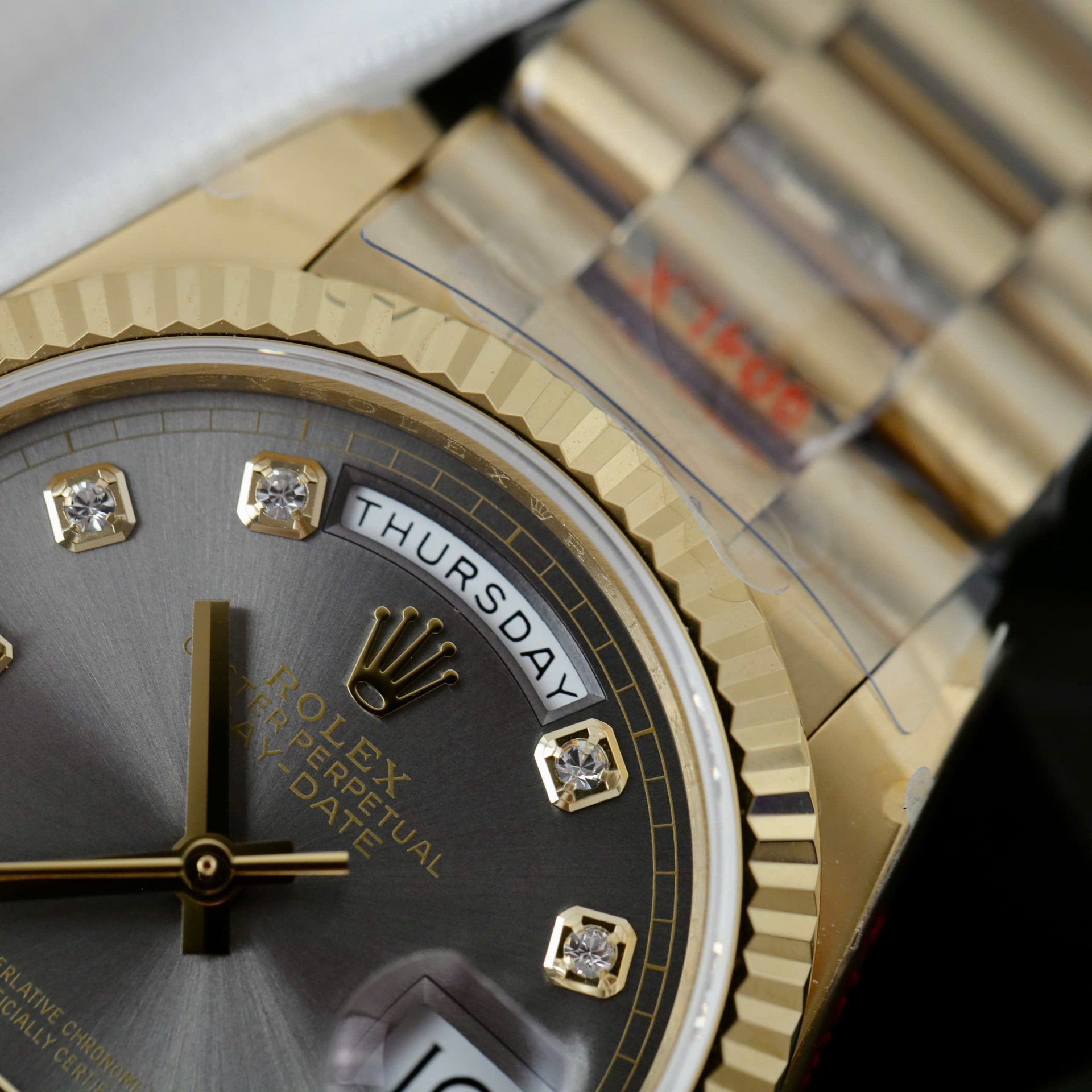 Rolex Day-Date M128238 Replica Watch Gray Dial Weight 159Gram QF Factory 36mm - Top club
