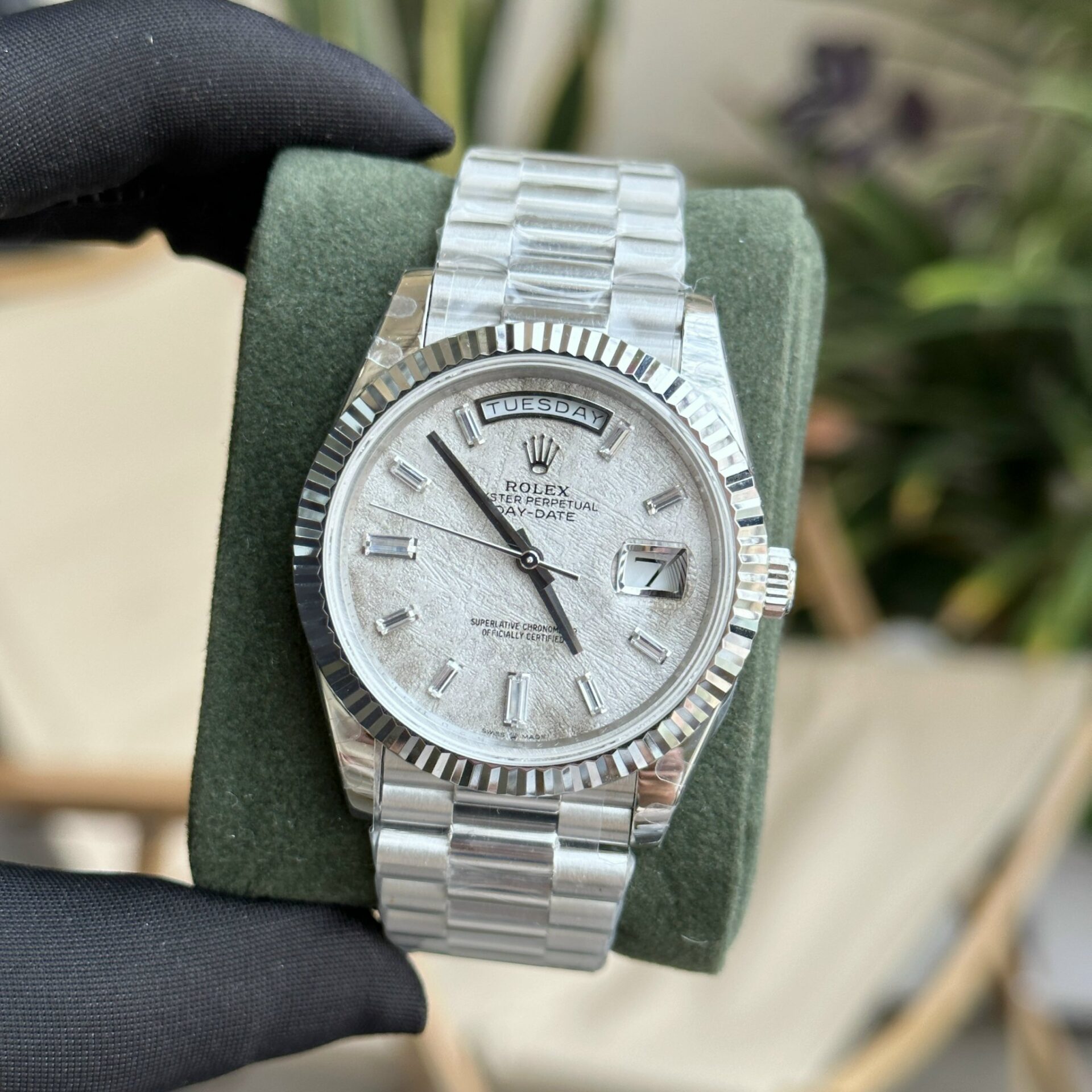 Rolex Replica Watch Day-Date Meteorite Dial President Strap GM Factory 40mm - Top club