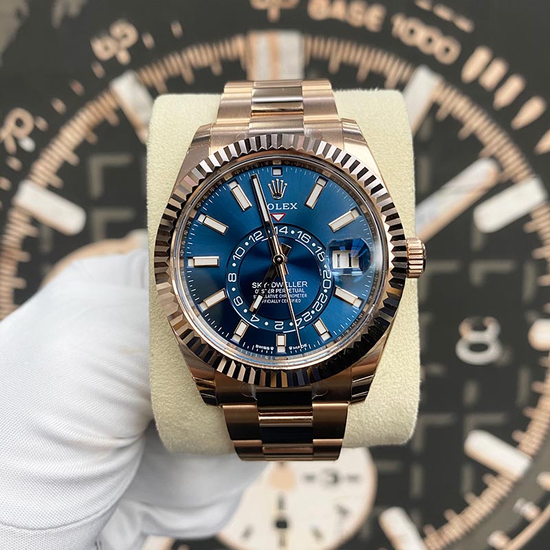 Sky-Dweller 18k Everose Gold Men's Watch 336935-0001(1:1 replica) - Elite Watch Atelier