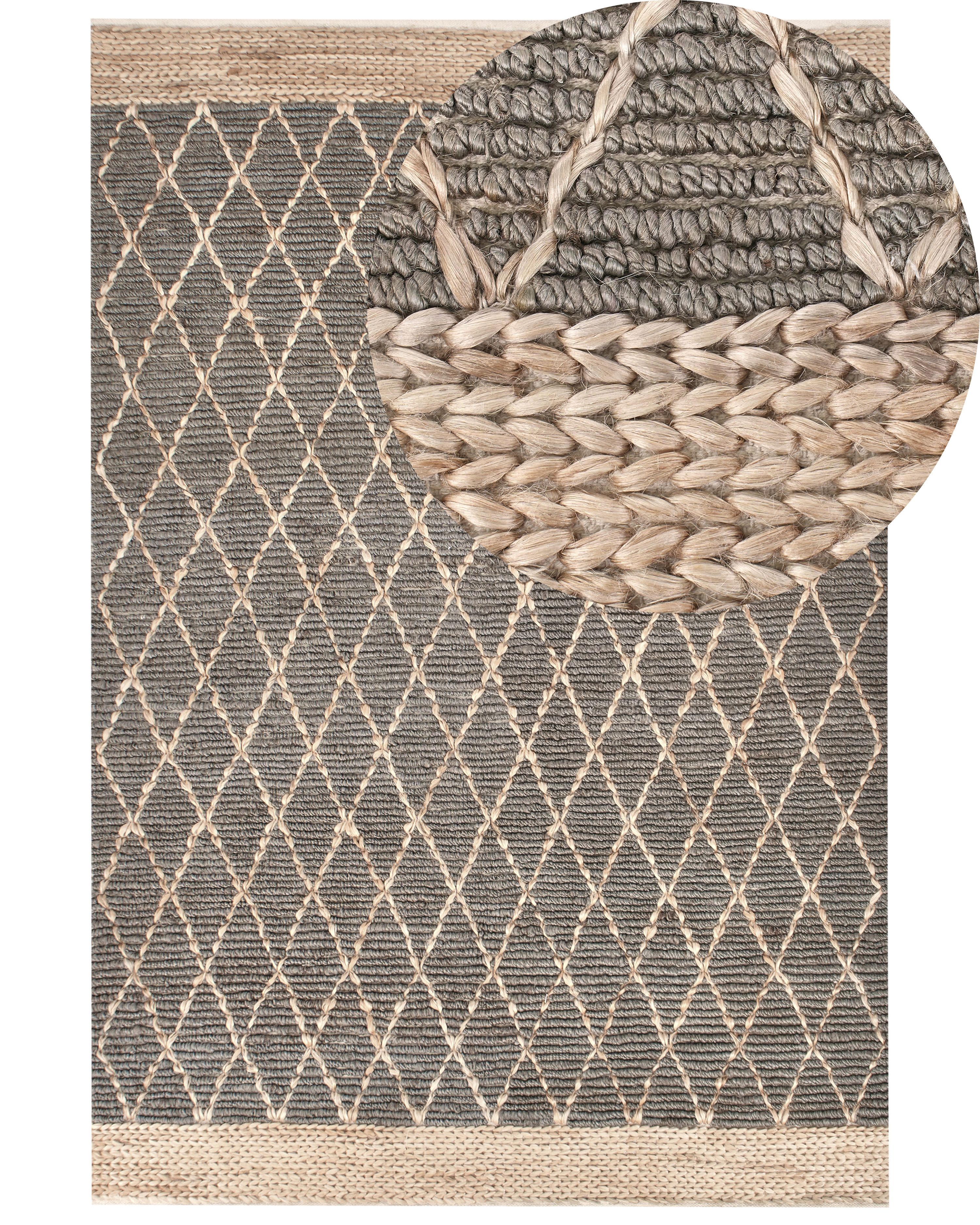 Rug TELLIKAYA Grey 200 x 300 cm Jute