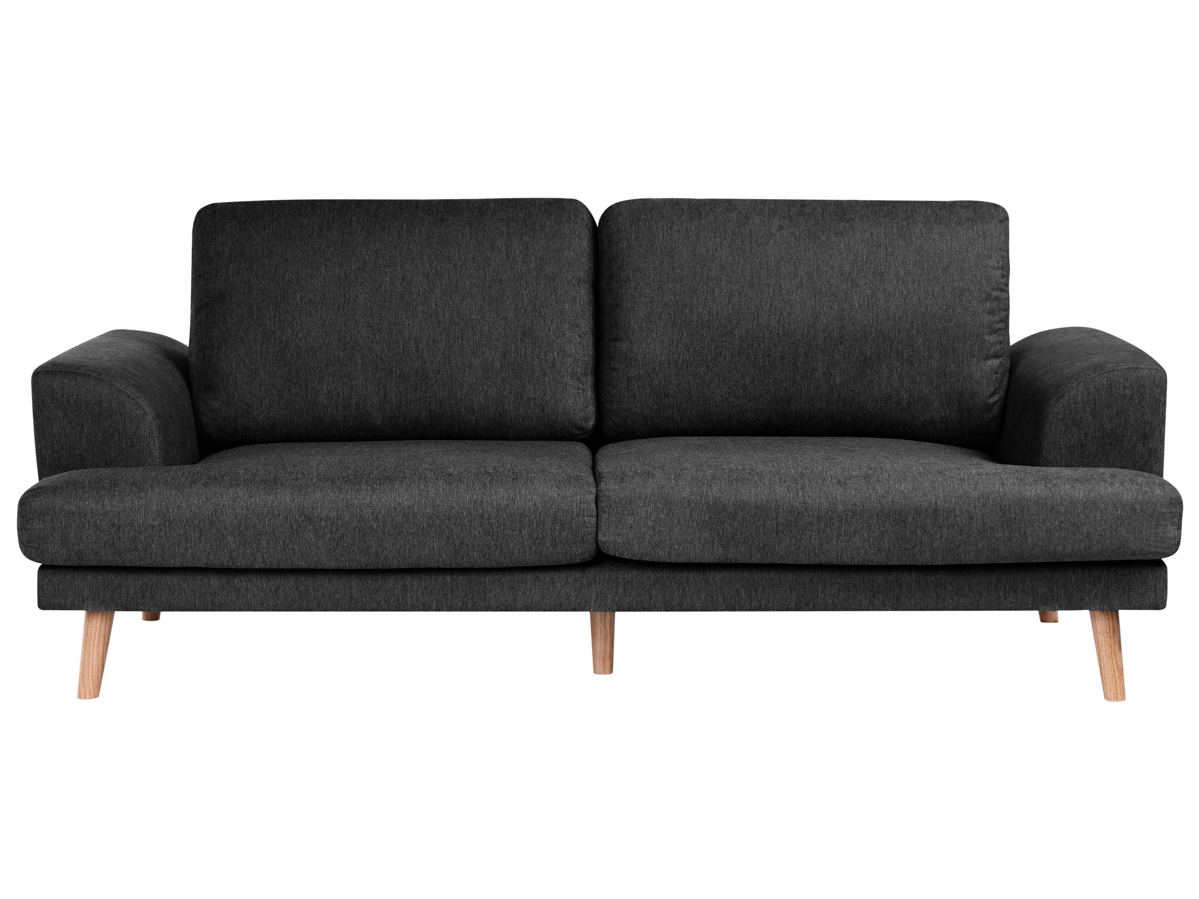 Sofa 3 Seater KILDAL Fabric Black