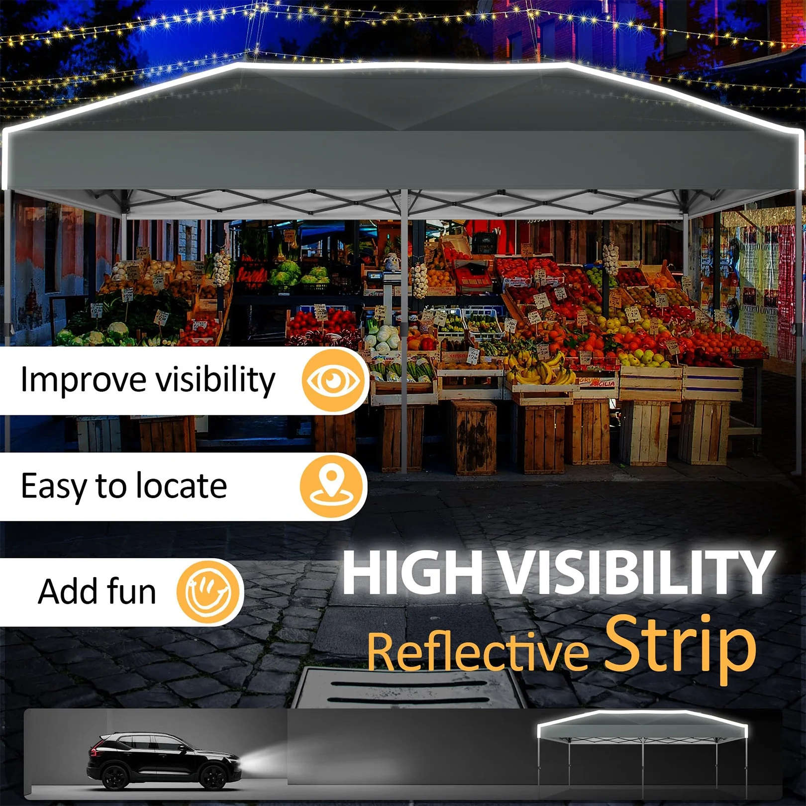 COBIZI 10x10 EZ Pop up Canopy Gazebo with Sidewalls,Pop up Canopy Tent Instant Shelter for Outdoor Party Camping Backyard Beach with Air Vent ,Carry Bag,Stakes,Ropes,Black - Image 13