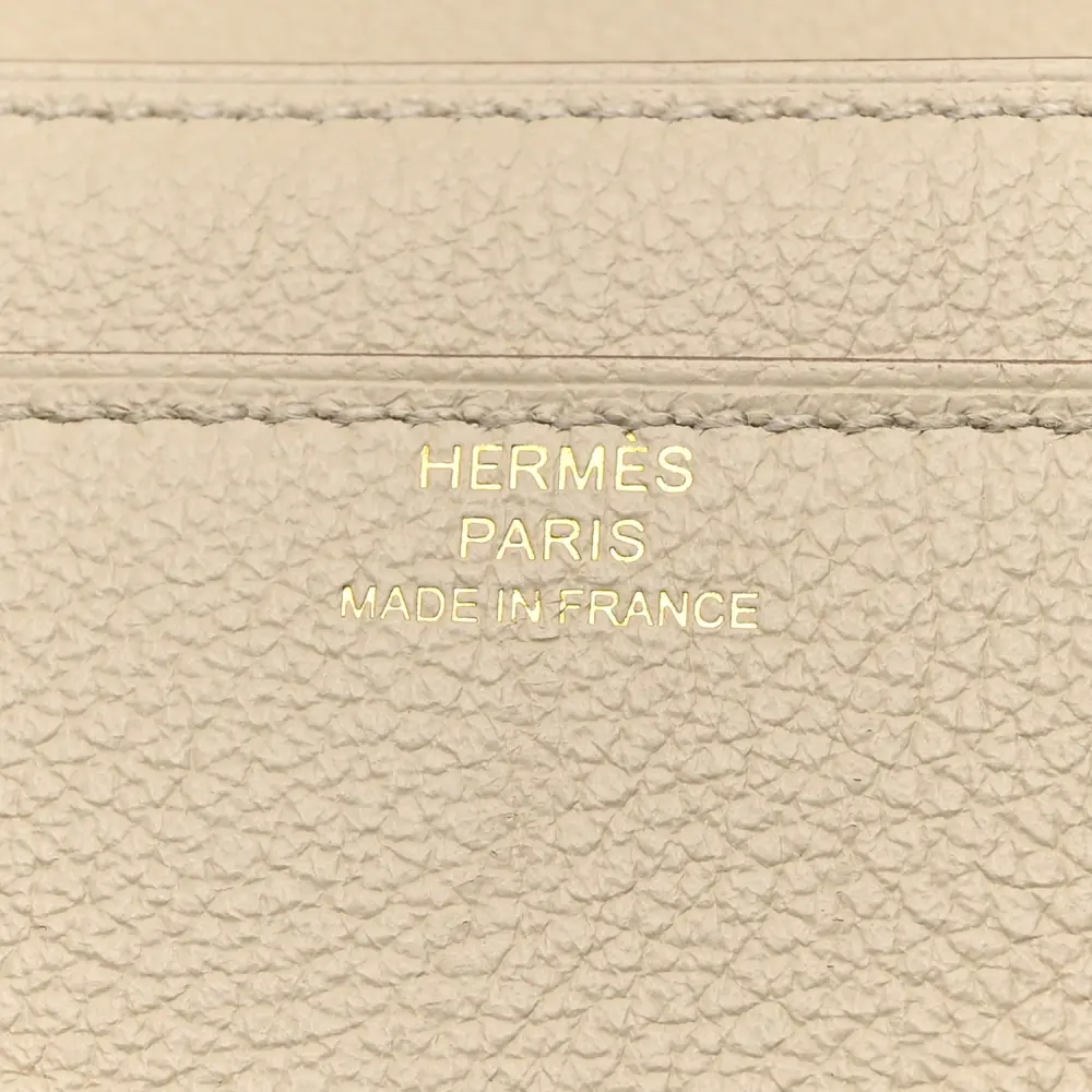 Hermès Béton Evercolor Leather Constance Wallet To Go Gold Hardware1:1High-quality replica