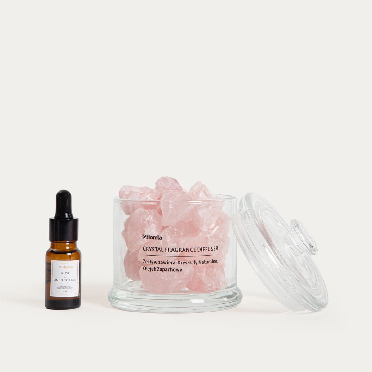 Zestaw zapachowy SERENITY Rose & Linen Cotton 300 g + 10 ml