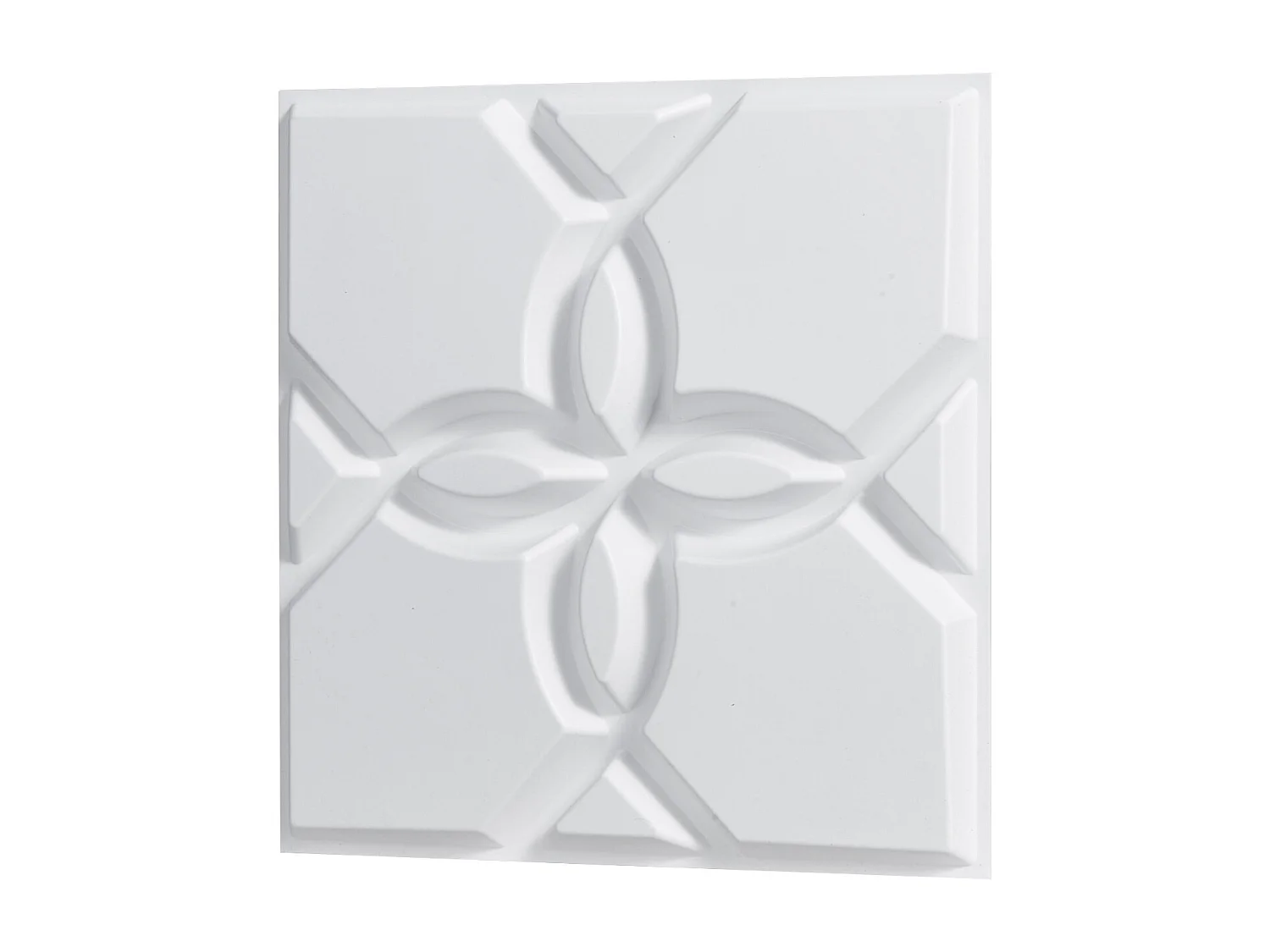 Panneaux Muraux 3D SucceBuy Lot de 33, 30 x 30 cm, PVC à Motif Floral, Blanc, Couverture de 3 m²