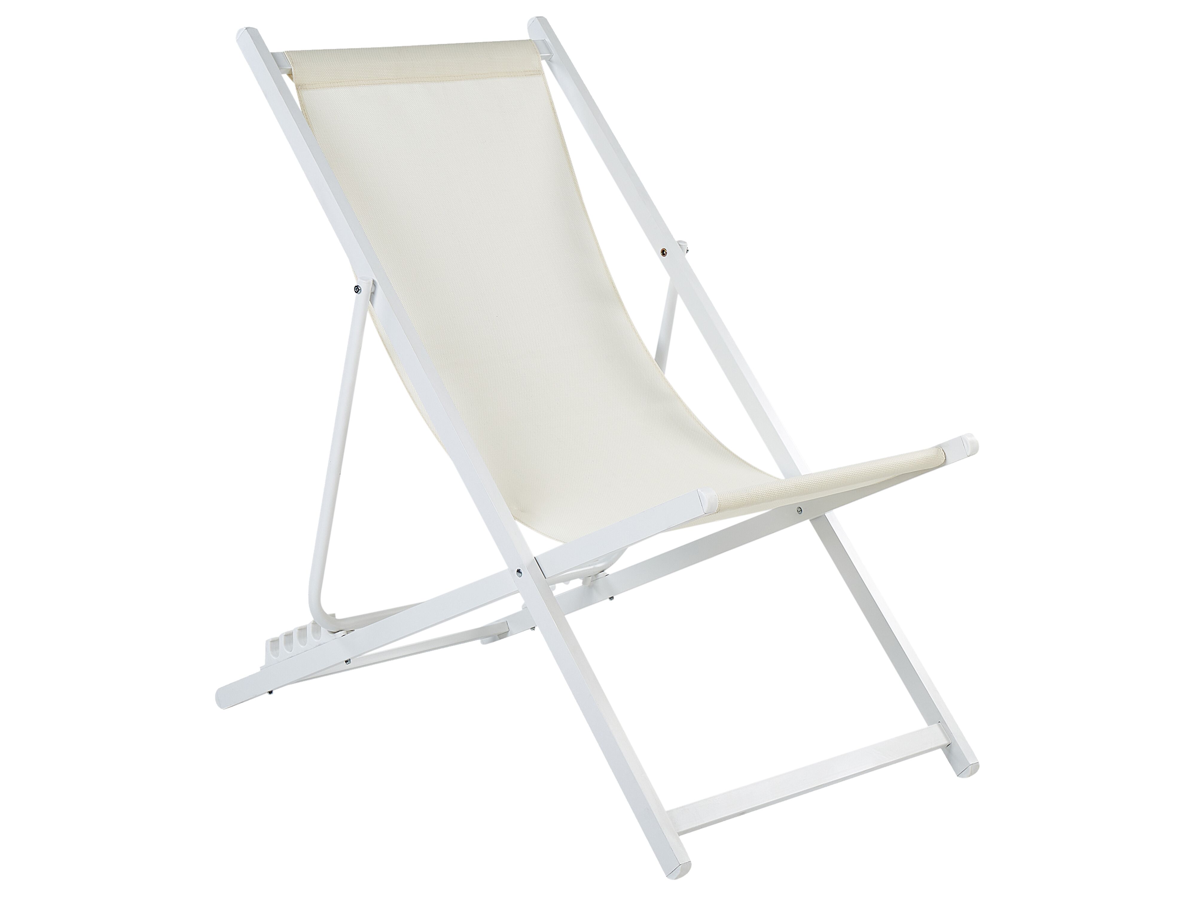 Folding Deck Chair LOCRI II Metal Light Beige