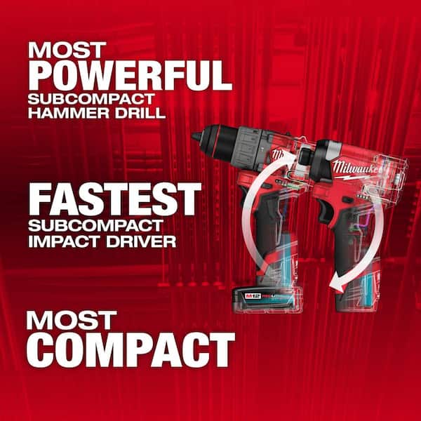M12 FUEL 12V Lithium-Ion Brushless Cordless Hammer Drill/Impact Driver Combo Kit 2-Tool w/High Output 5.0Ah Battery - Image 2