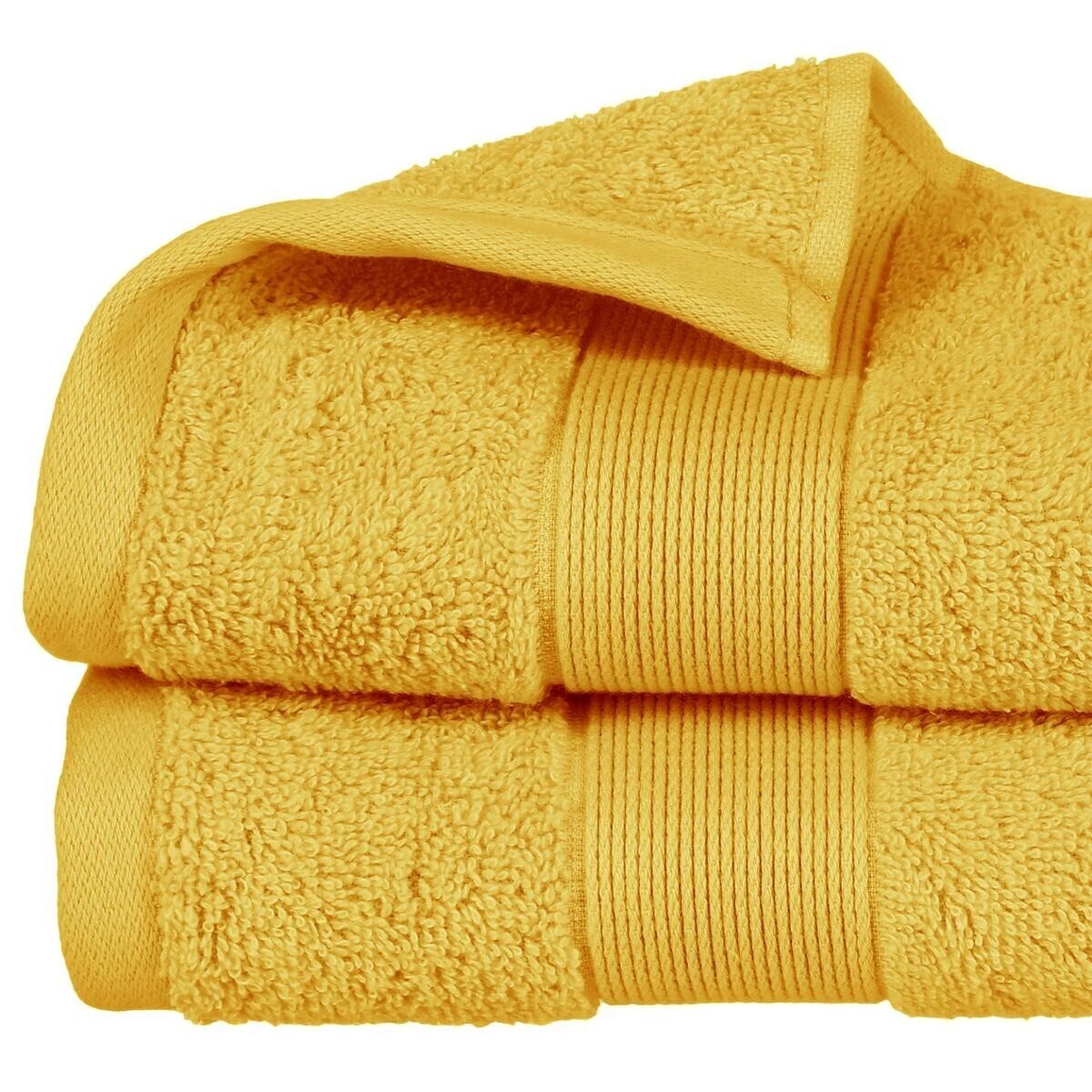 Hand towel "Essential", cotton Cotton, Yellow, 50x90 cm, 400 g/m&sup2;