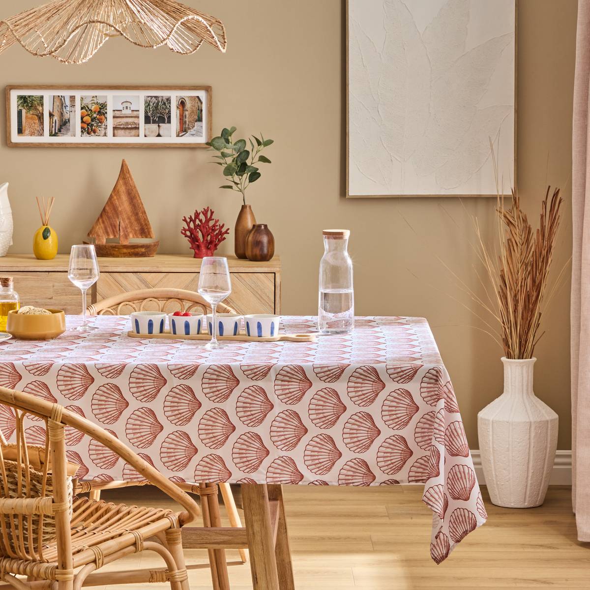 "Oceania" Tablecloth 300x150 cm, Terracotta