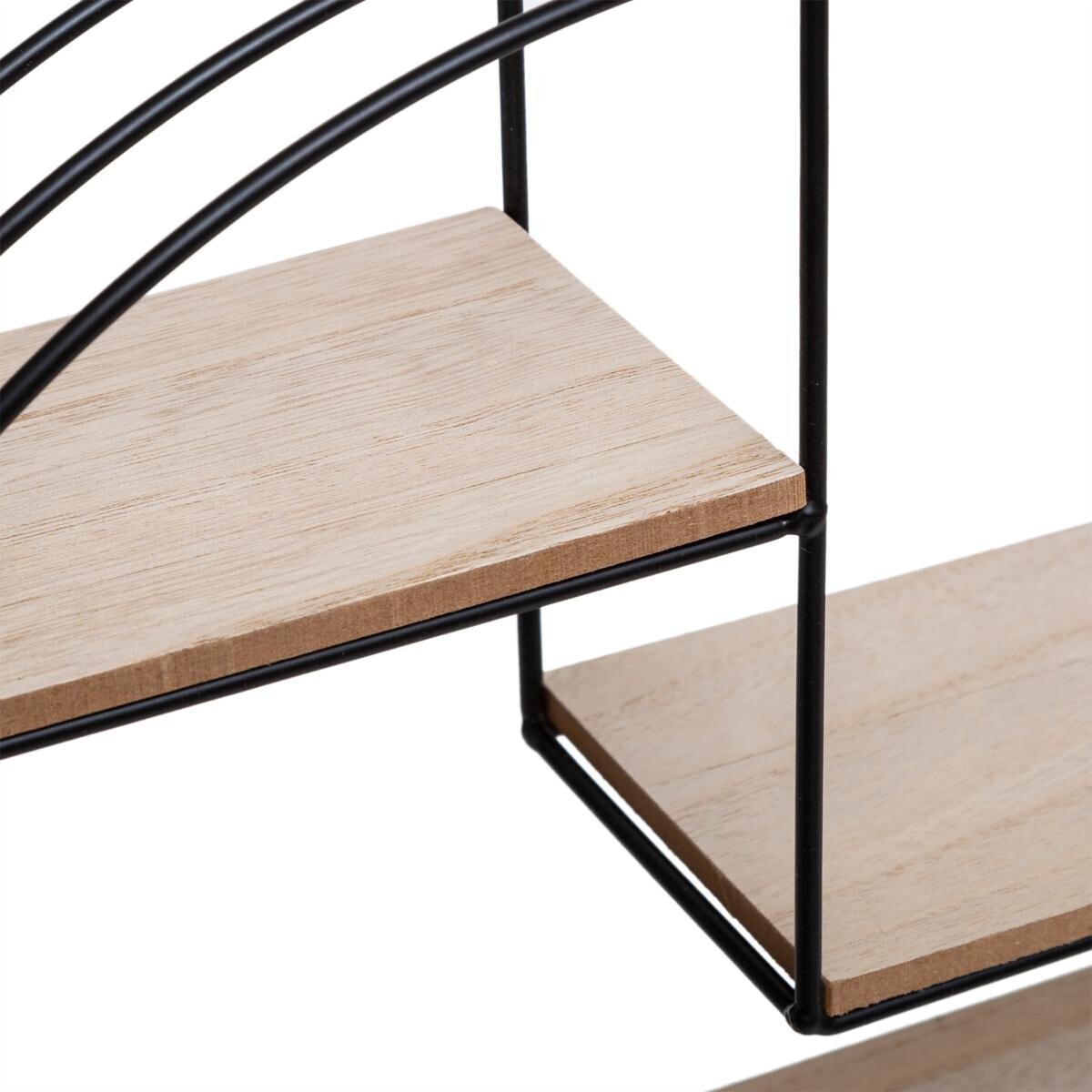 Metal wall shelf "Mirna" Black, 40x36 cm