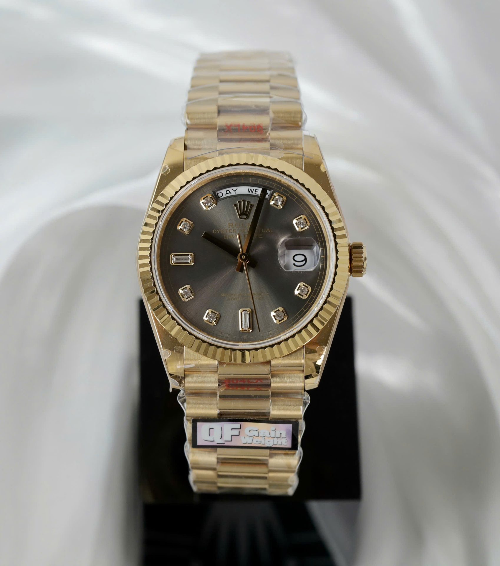 Rolex Day-Date M128238 Replica Watch Gray Dial Weight 159Gram QF Factory 36mm - Top club