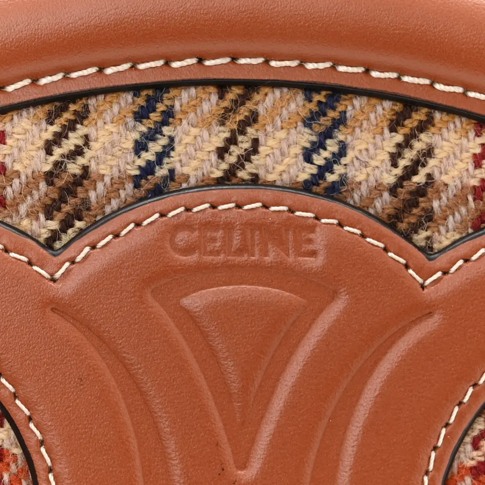 Superfake Handbags: Celine Tan Leather & Houndstooth Crossbody1:1High-quality replica