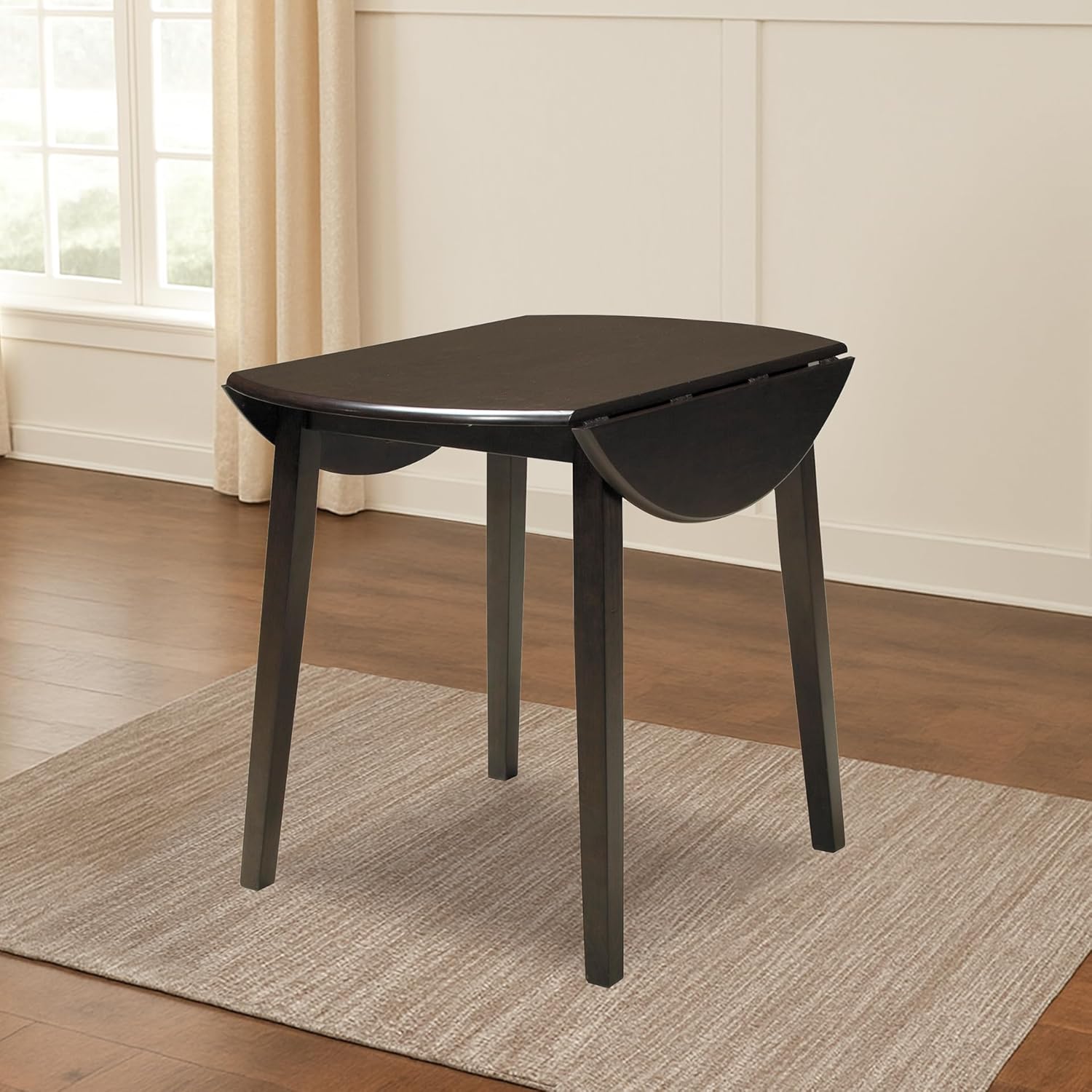 Signature Design by Ashley Hammis Round Dining Room Drop Leaf Table, Seats up to 4, Hinged Drop Leaves, Wood, 36.38