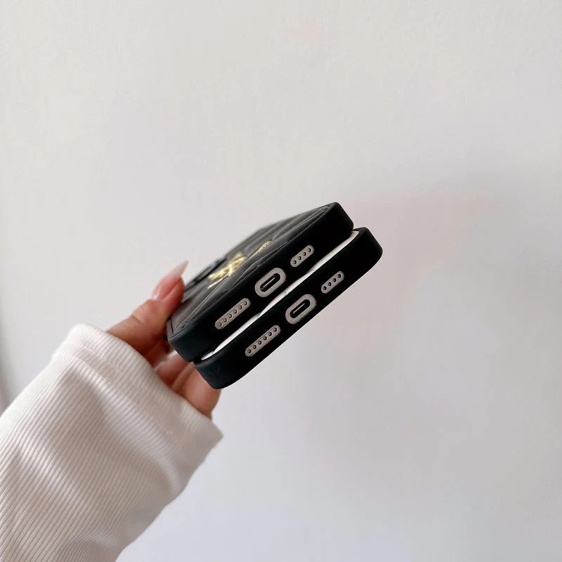 Saint Black & White Leather iPhone Case - Wholesale & Influencer