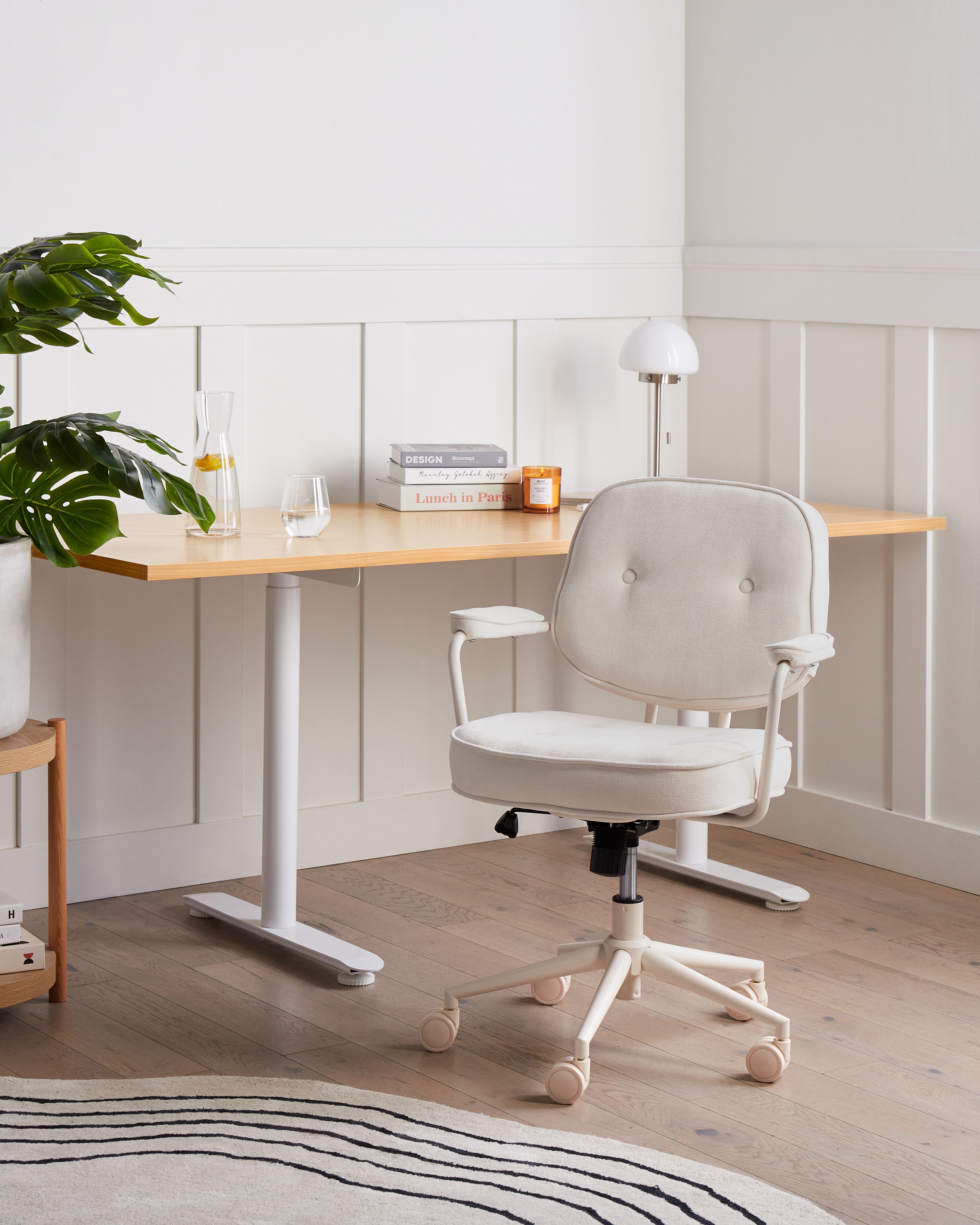 Desk Chair PARAMUS Fabric Off-White