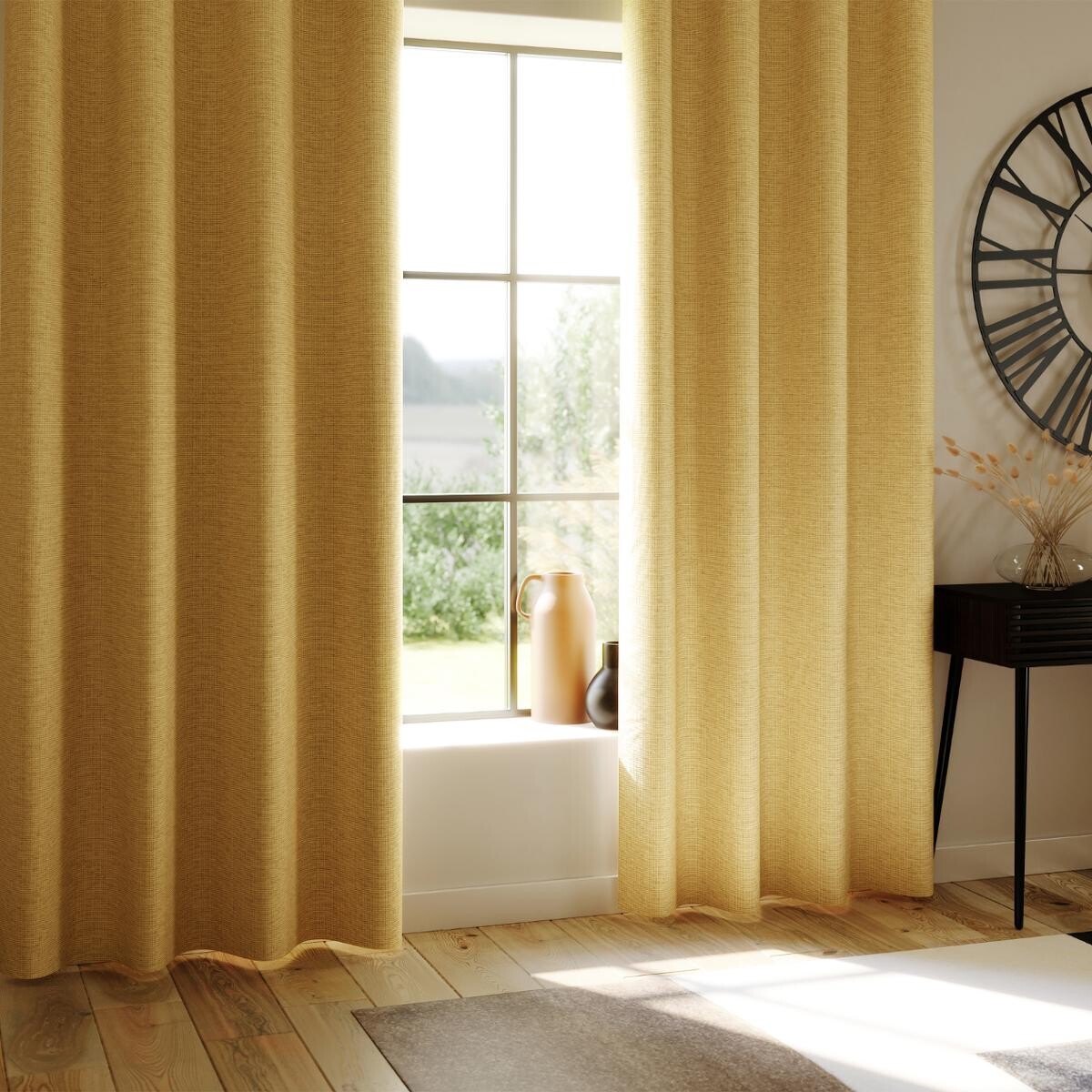 Blackout curtain "Lua" Mustard yellow, 140x260 cm
