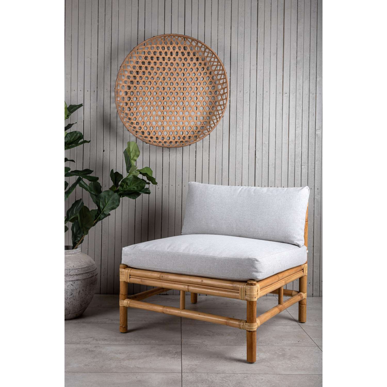 Venture Home Cane Bankmodule 75,00 x 71,00 x 71,5 - Natuur