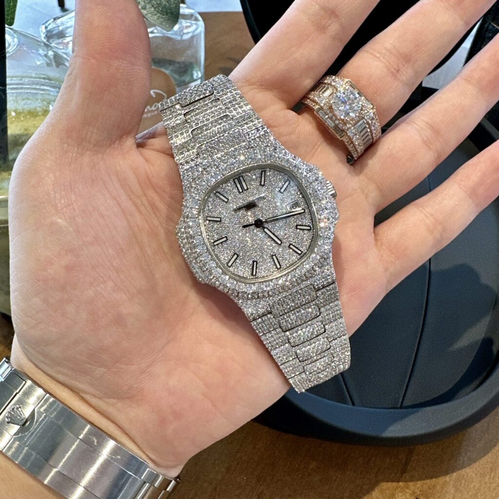 Patek Philippe Best Fake Watches Nautilus 5719 Full CZ 40mm - Top club