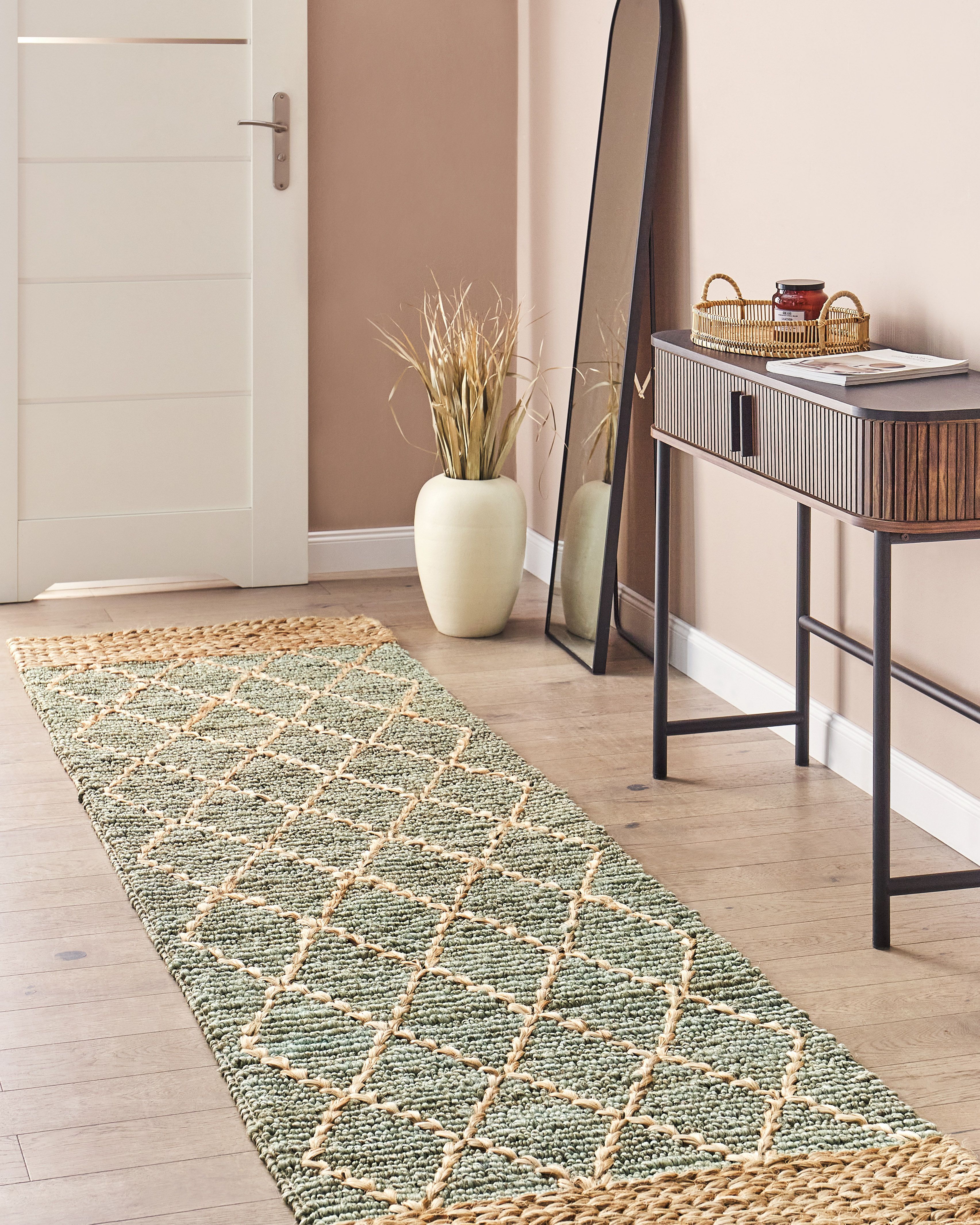 Rug TELLIKAYA Green 80 x 300 cm Jute