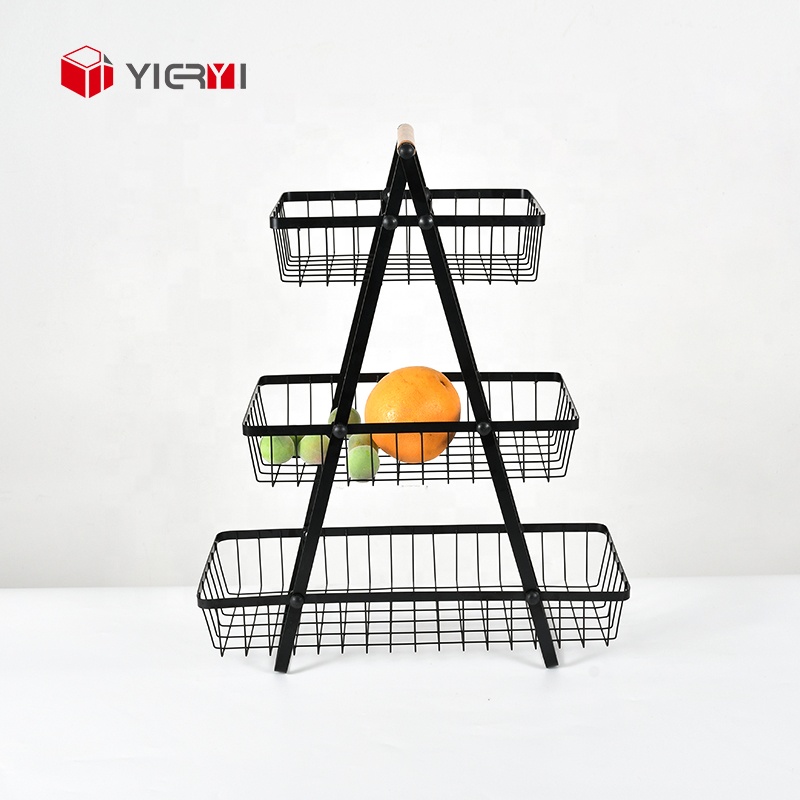 Fruit Storage Basket 2/3 Tier Vegetable Bowl Holder Rack Kitchen Storage